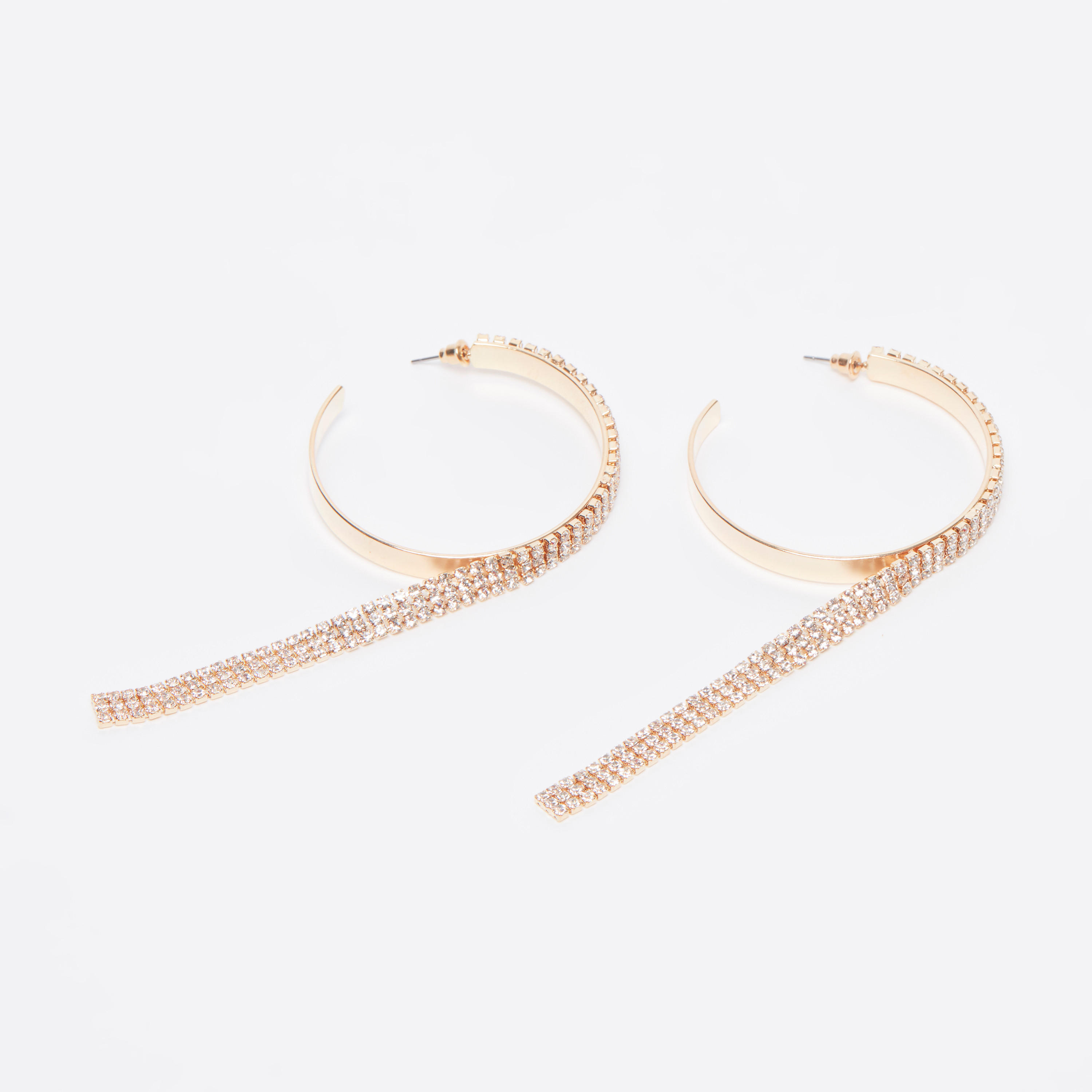 حلقان طوق مرّصعة بمكبس إغلاق-women-watchesandjewellery-jewellery-earrings-image-1