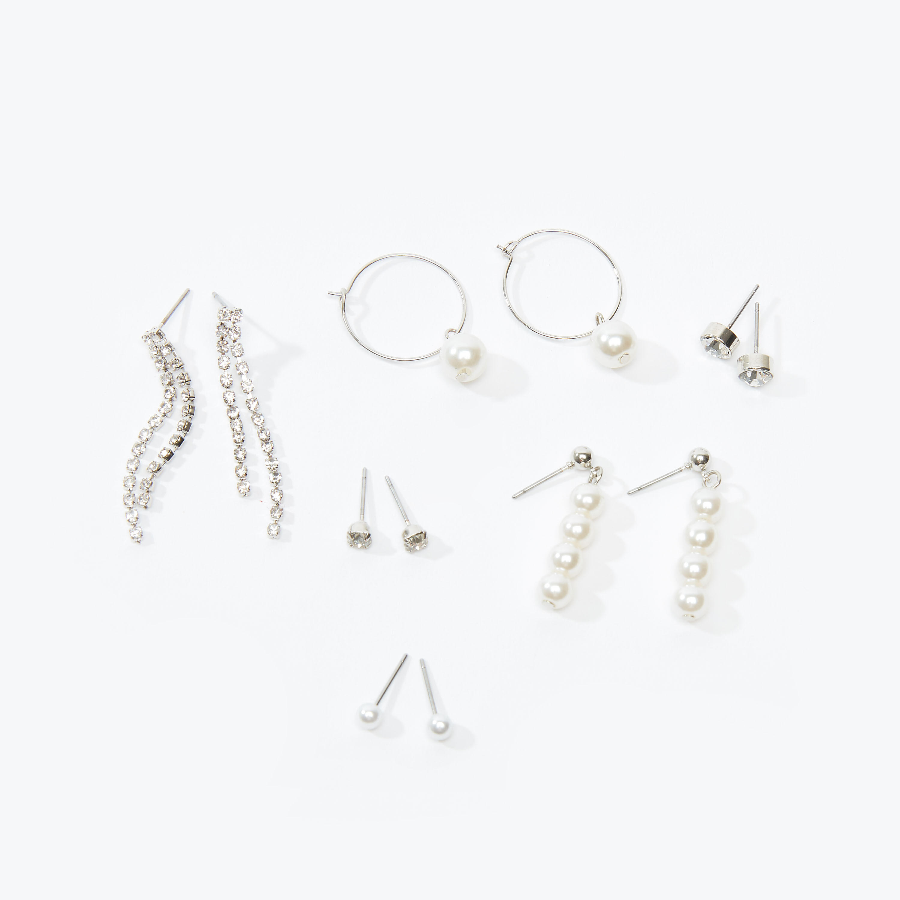 حلقان متنوّعة - طقم من 6 أزواج-women-watchesandjewellery-jewellery-earrings-image-3