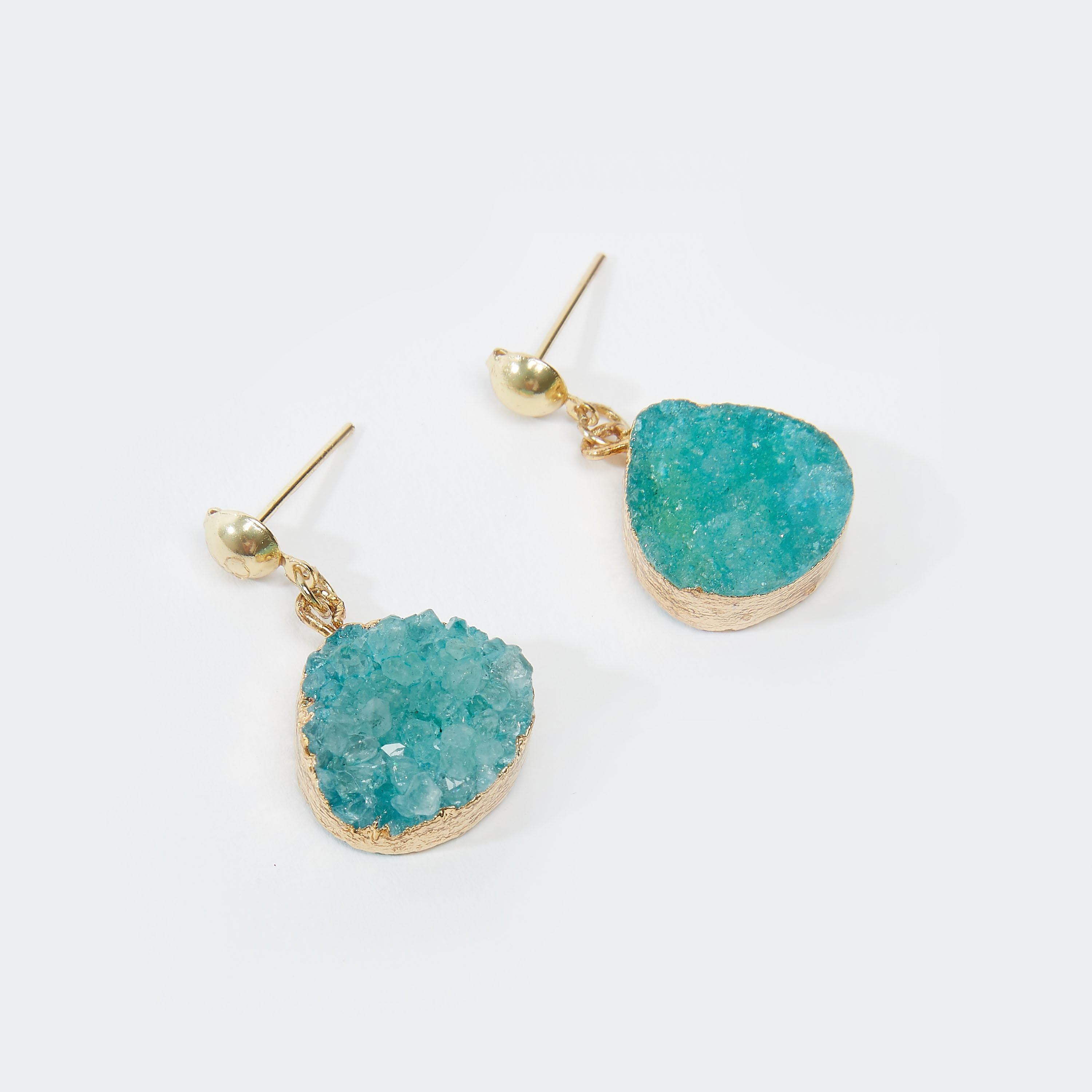 حلق مزيّن بدلّاية ومكبس إغلاق-women-watchesandjewellery-jewellery-earrings-image-1