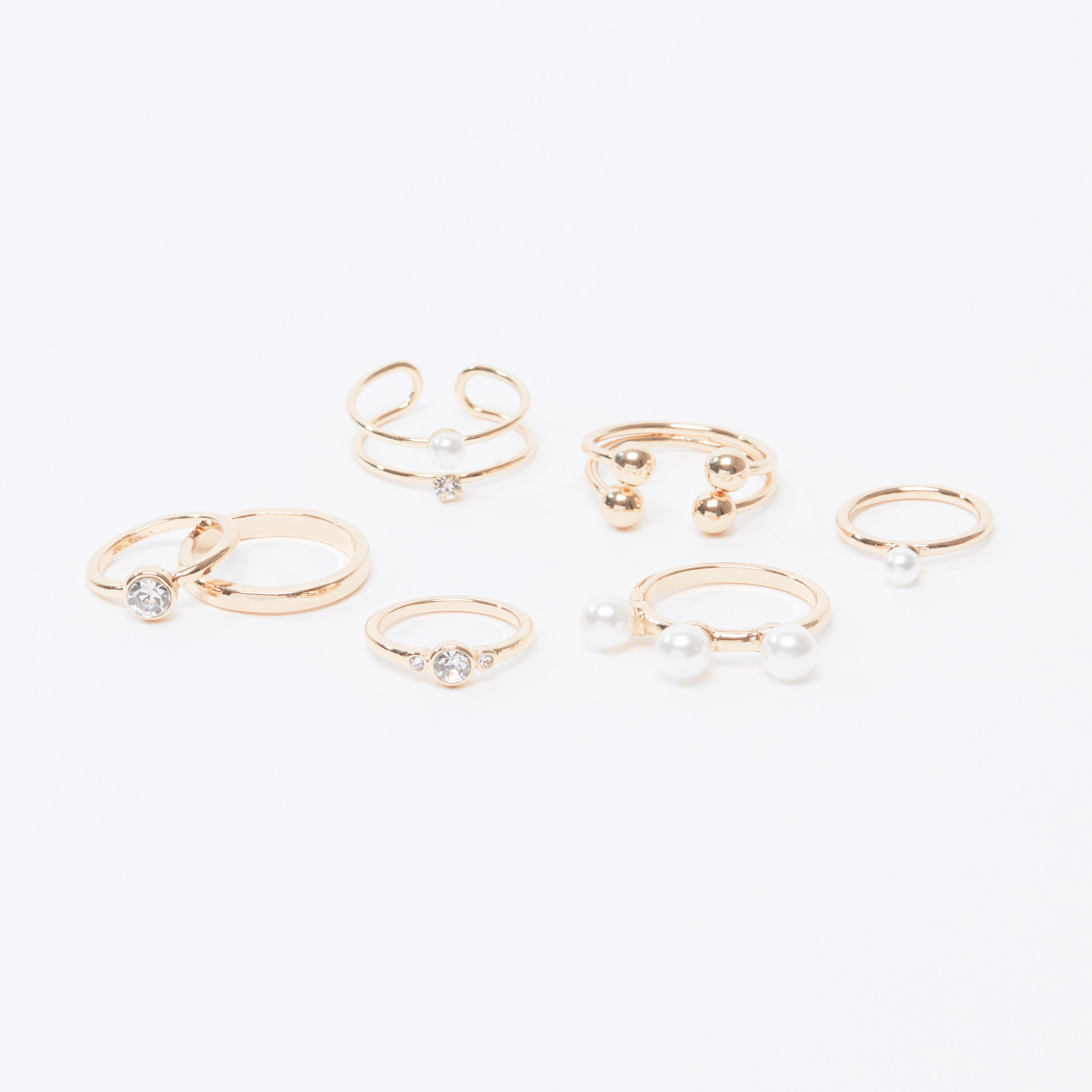 خواتم مزيّنة - طقم من 7 قطع-women-watchesandjewellery-jewellery-rings-image-1