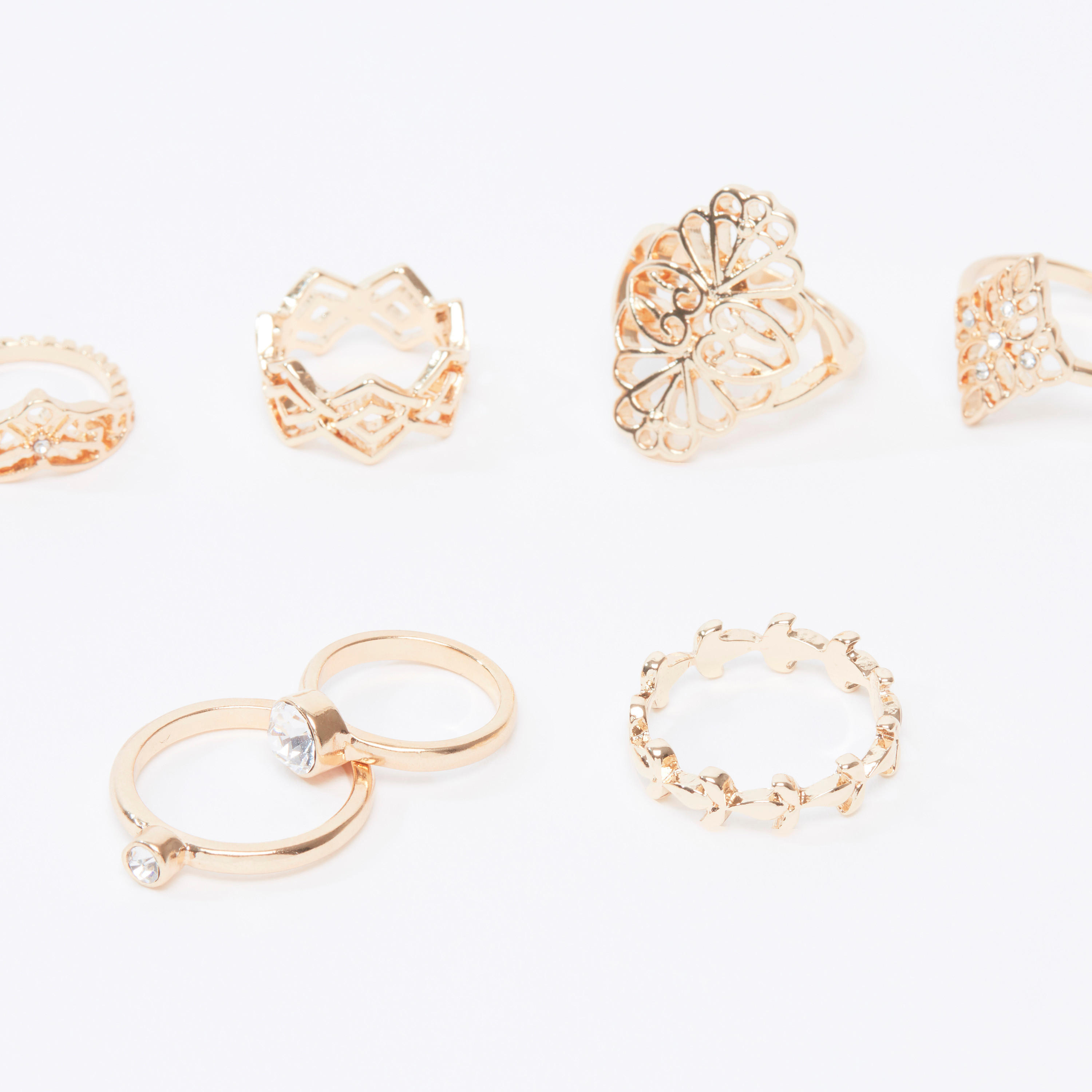 خواتم مزيّنة - طقم من 7 قطع-women-watchesandjewellery-jewellery-rings-image-3