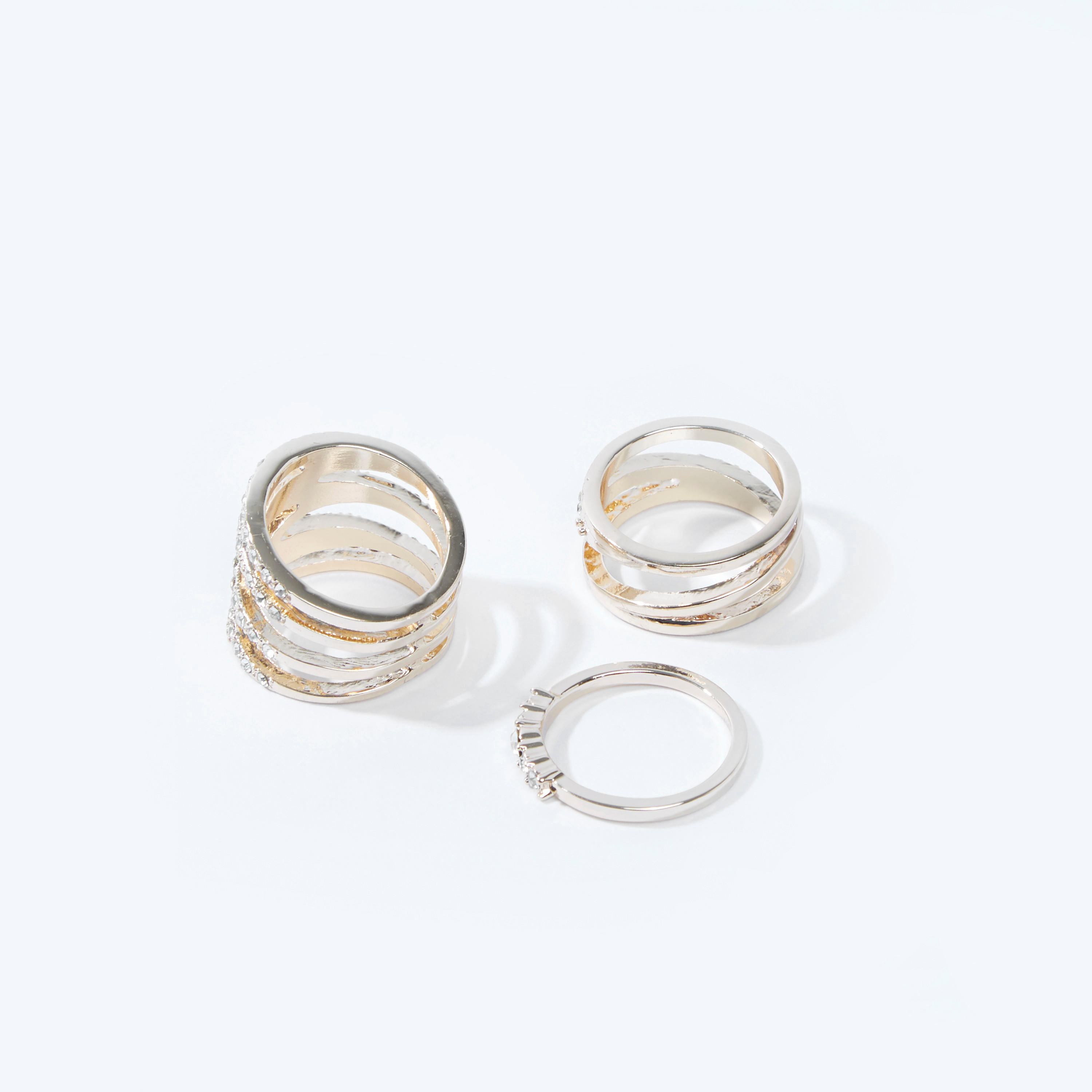 خواتم مرصعة - طقم من 3 قطع-women-watchesandjewellery-jewellery-rings-image-3