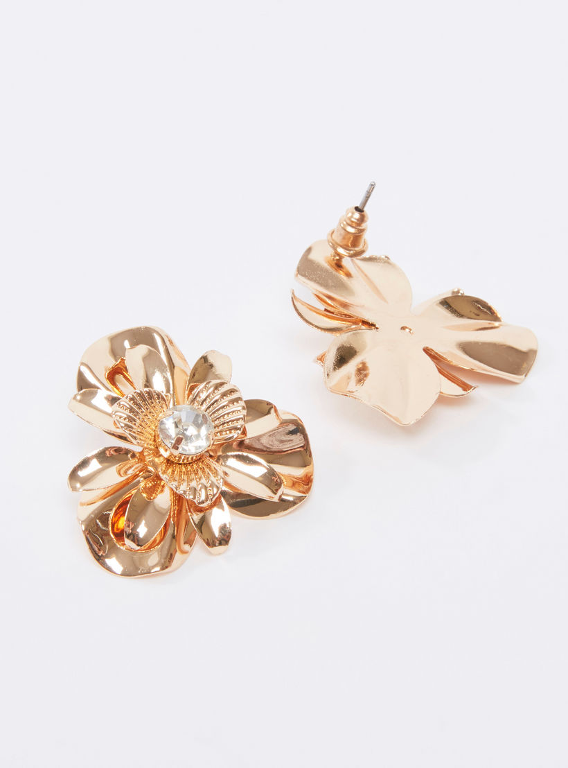 Studded Earrings with Pushback Closure-women-watchesandjewellery-jewellery-earrings-image-3