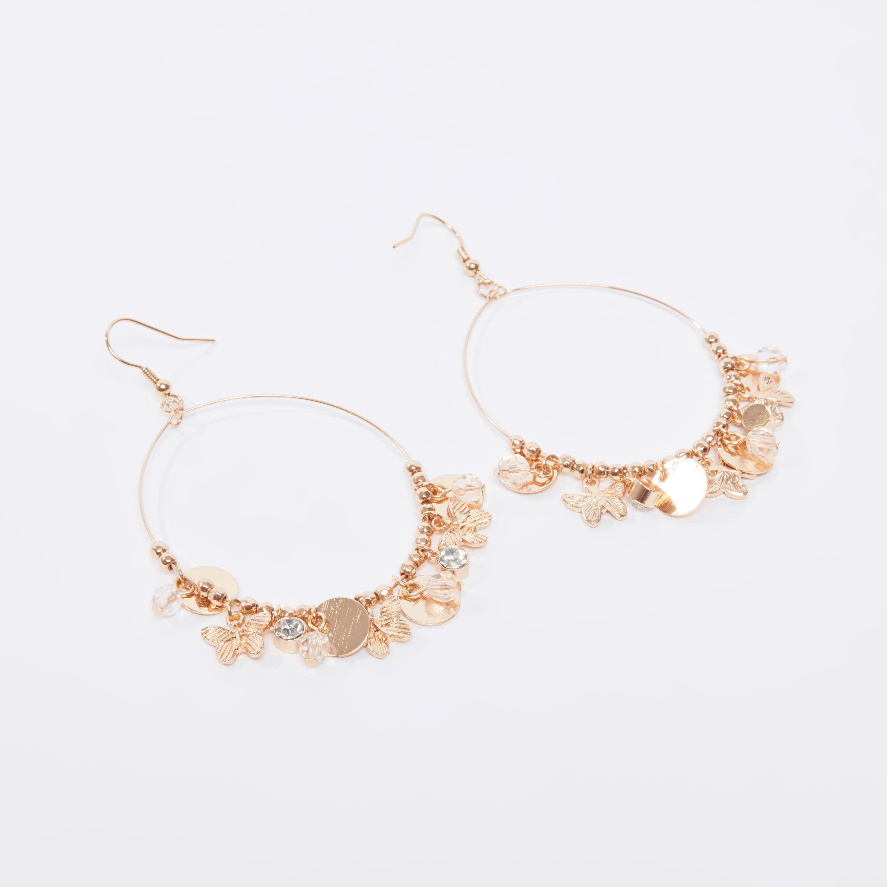 Hoop Earrings with Charms and Fish Hook-women-watchesandjewellery-jewellery-earrings-image-3