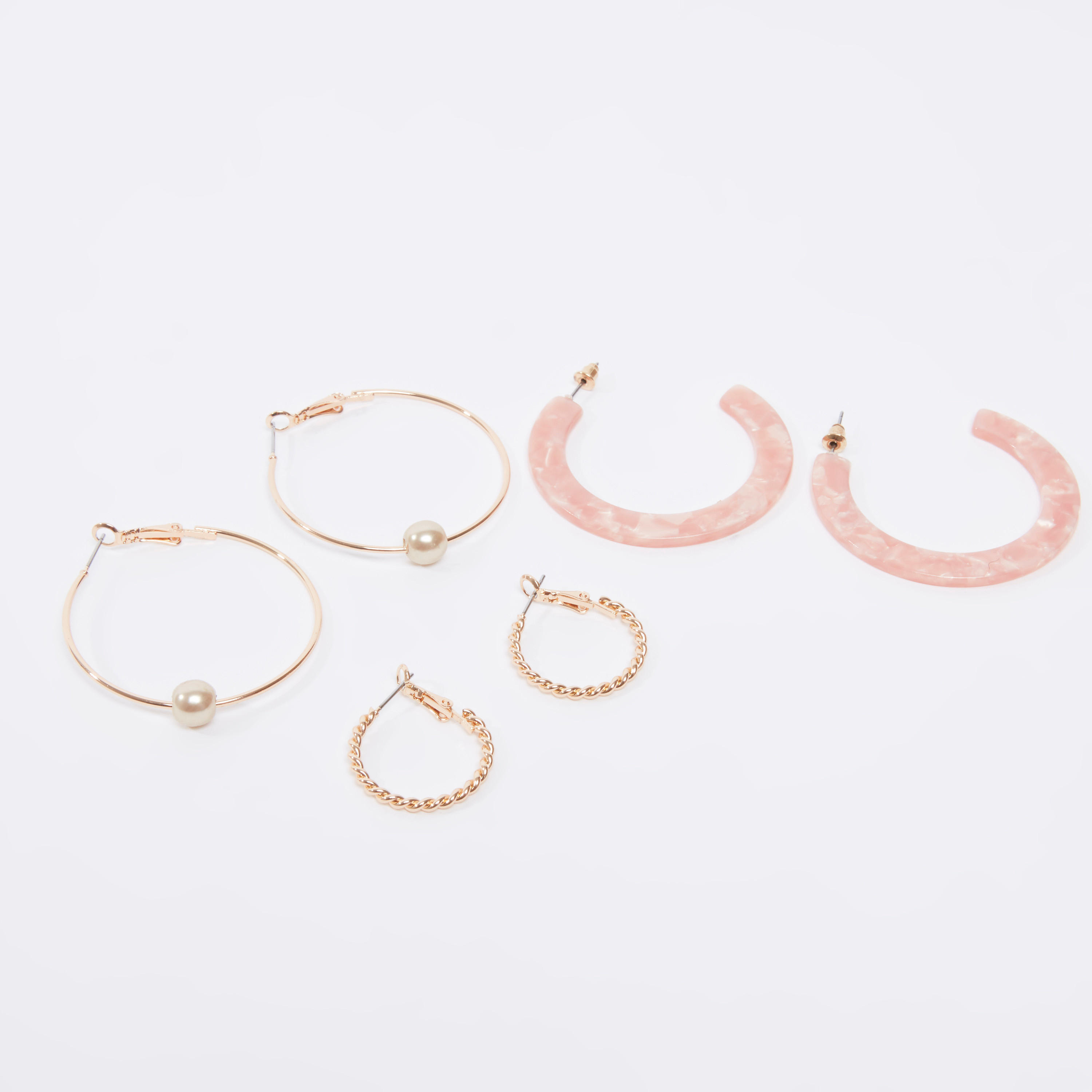 أقراط حلقية - طقم من 3 أزواج-women-watchesandjewellery-jewellery-earrings-image-3