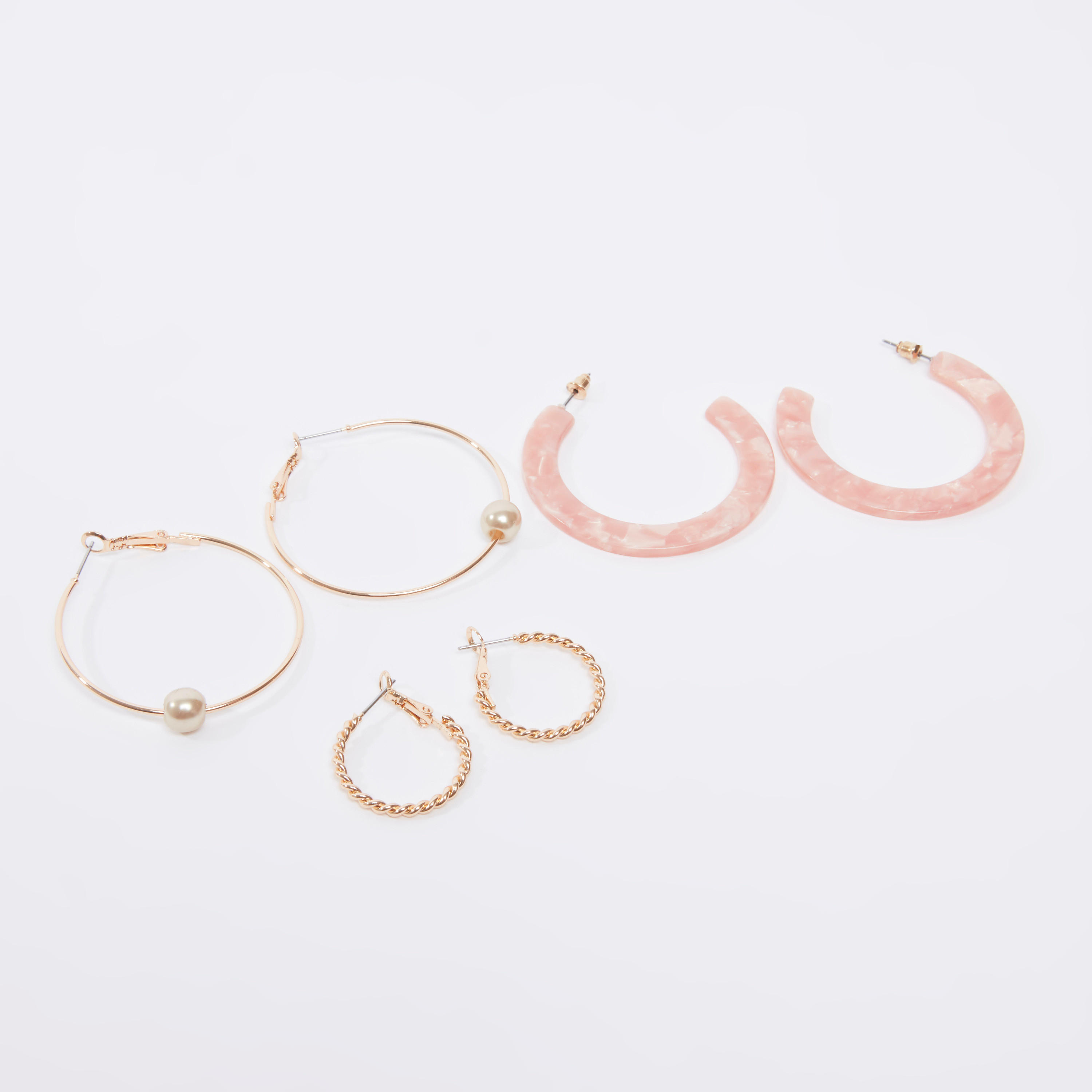 أقراط حلقية - طقم من 3 أزواج-women-watchesandjewellery-jewellery-earrings-image-1