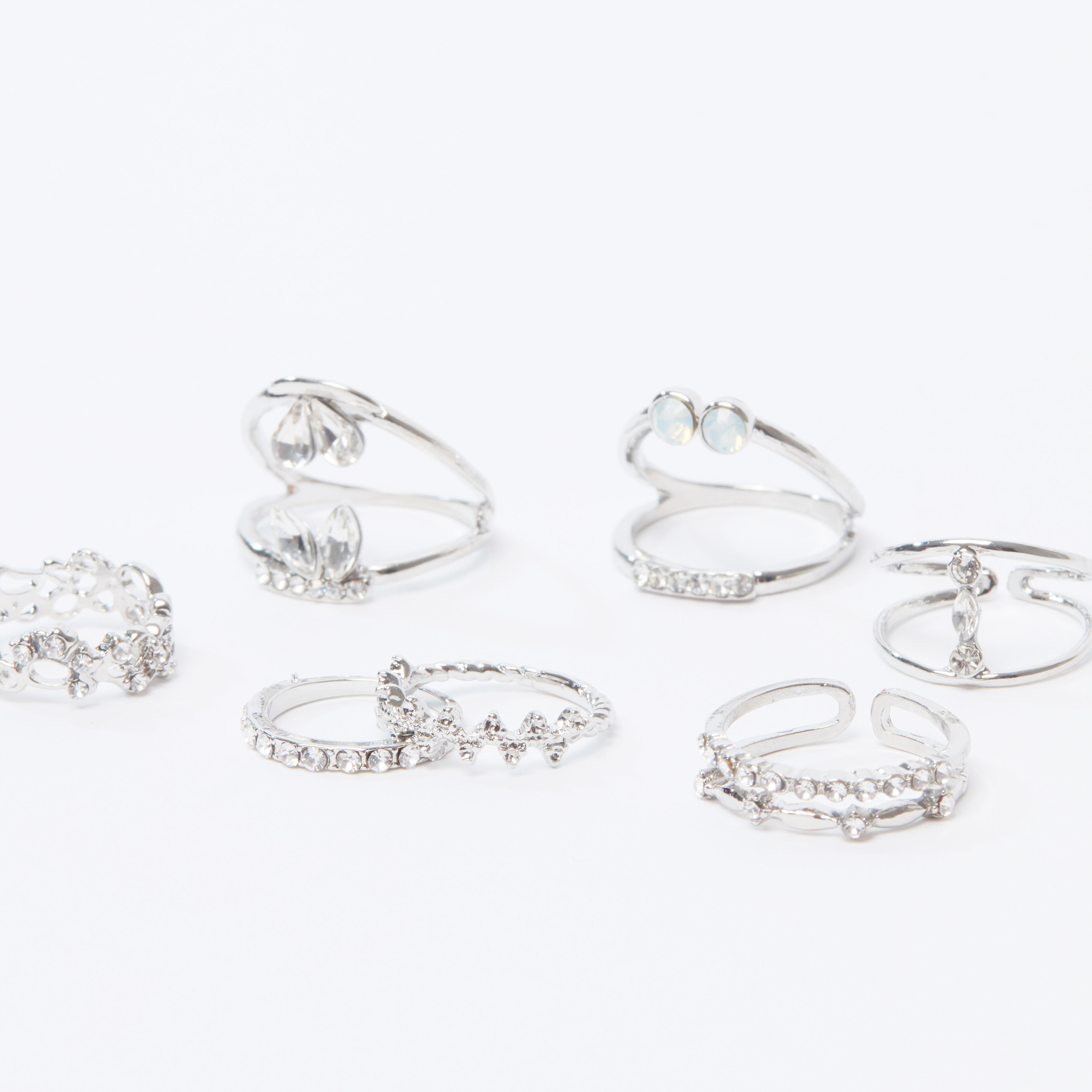 خواتم مزيّنة - طقم من 7 قطع-women-watchesandjewellery-jewellery-rings-image-3