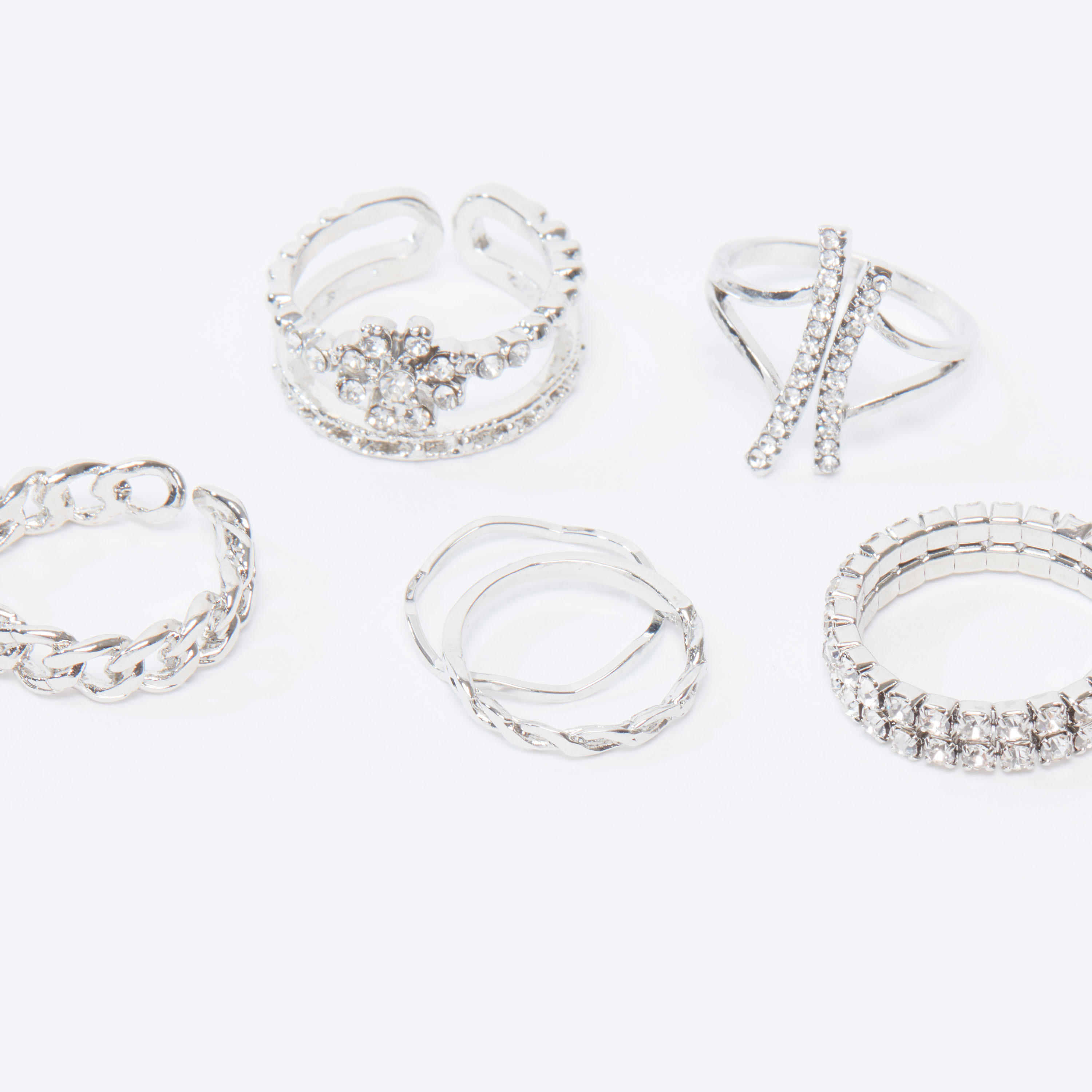 طقم خواتم متنوّعة من 6 قطع-women-watchesandjewellery-jewellery-rings-image-3