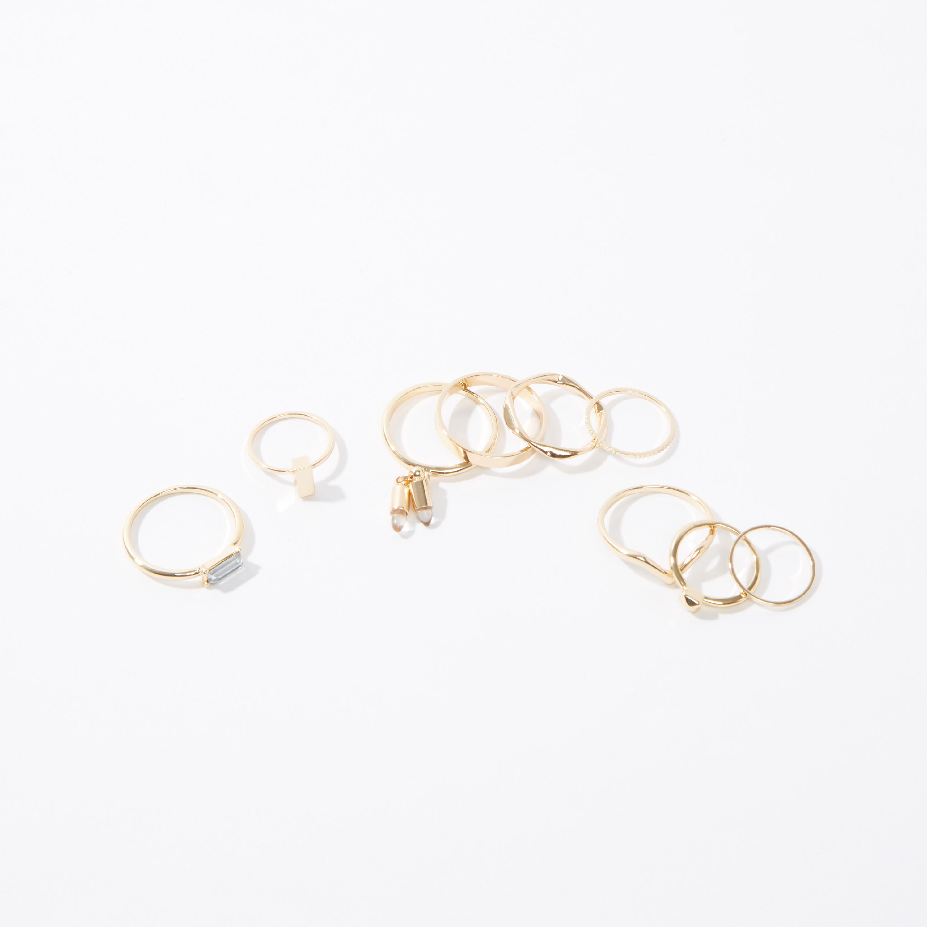 خواتم مزيّنة - طقم من 9 قطع-women-watchesandjewellery-jewellery-rings-image-1