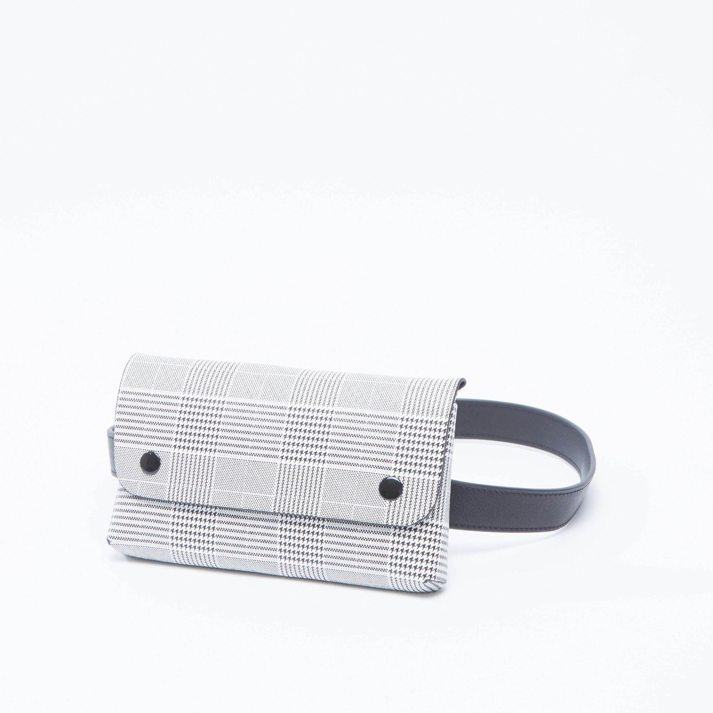 Chequered Fanny Pack Belt with Pin Buckle Closure-women-clothingaccessories-belts-image-1