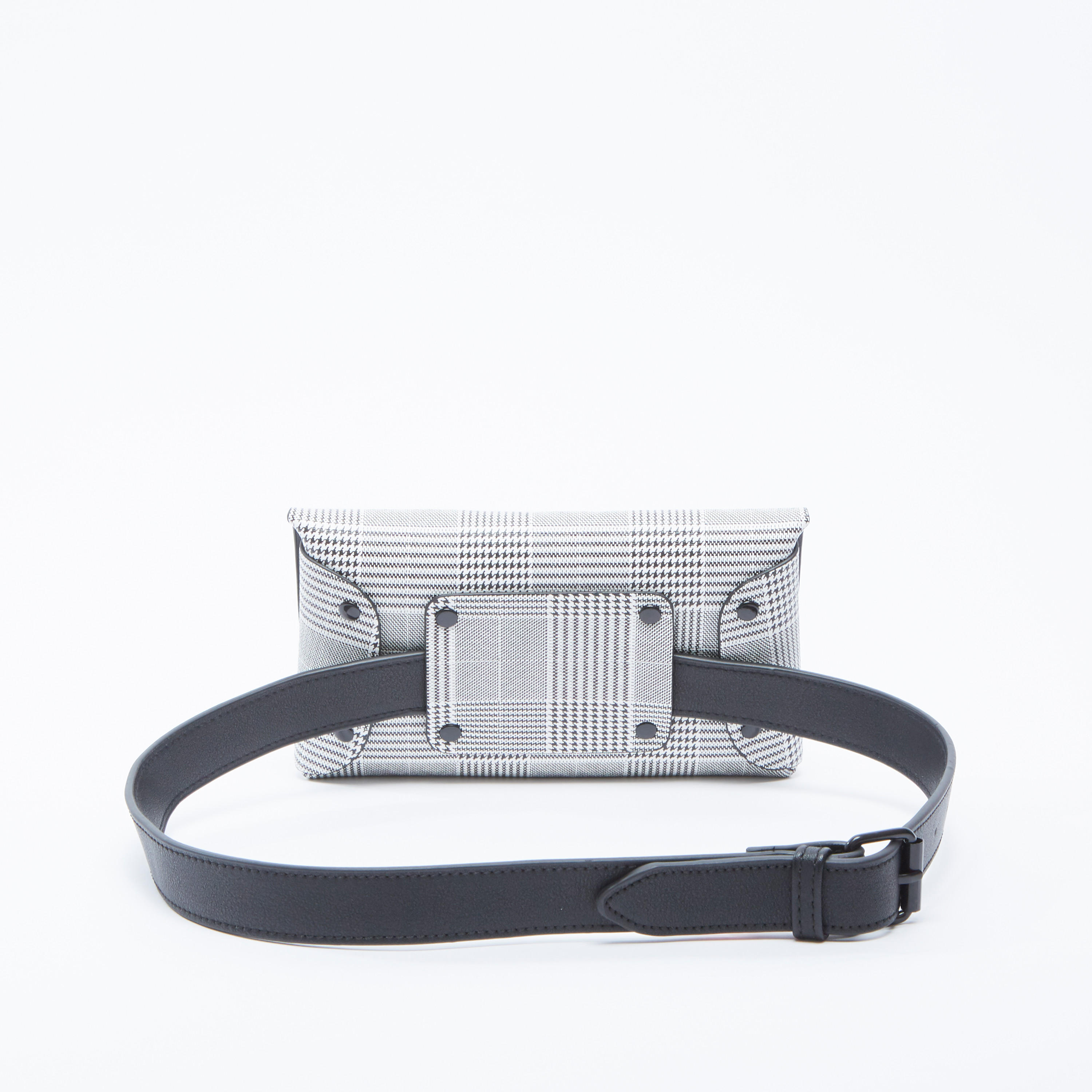Chequered Fanny Pack Belt with Pin Buckle Closure-women-clothingaccessories-belts-image-3