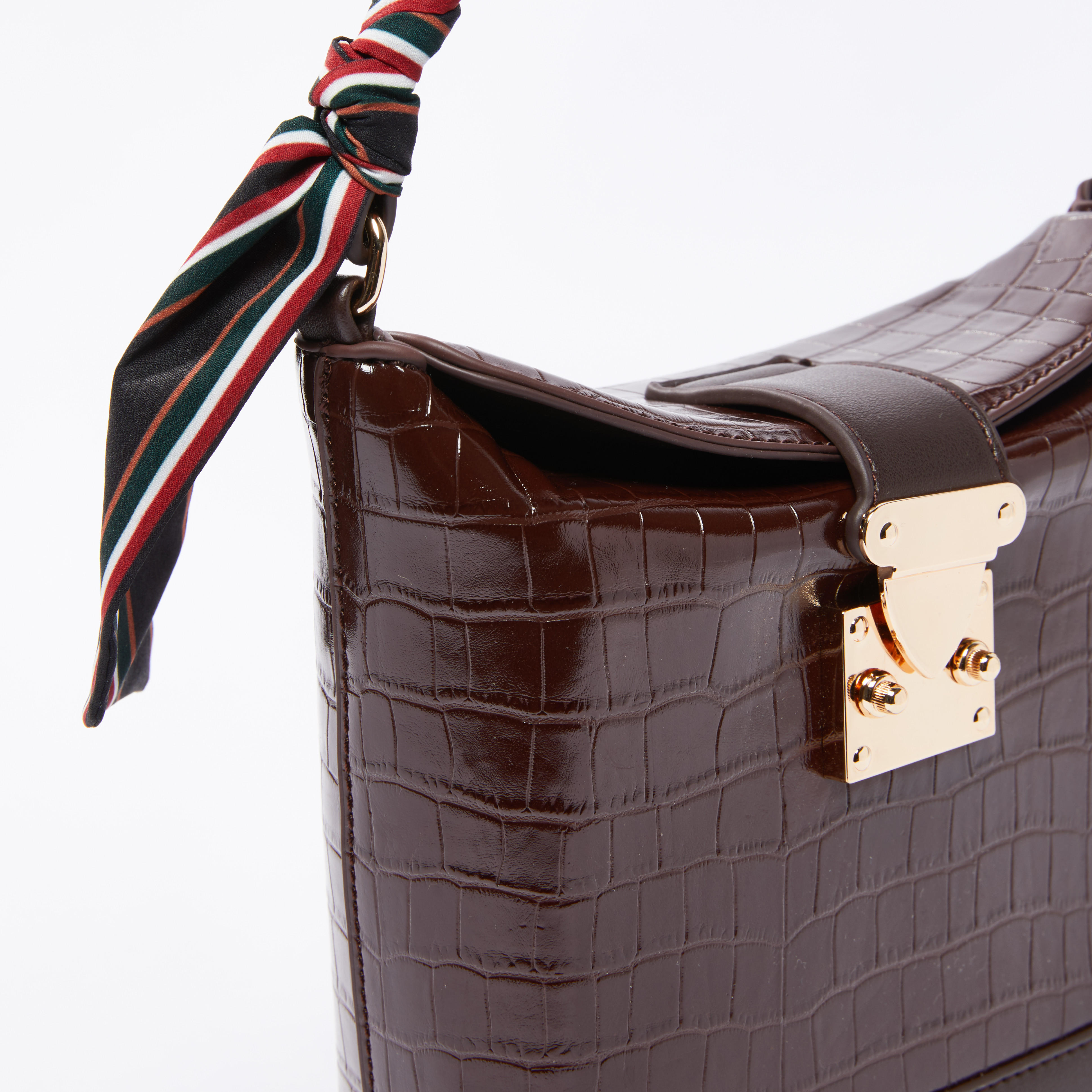 Textured Handbag with Detachable Strap and Handle-women-bagsandwallets-handbags-image-3