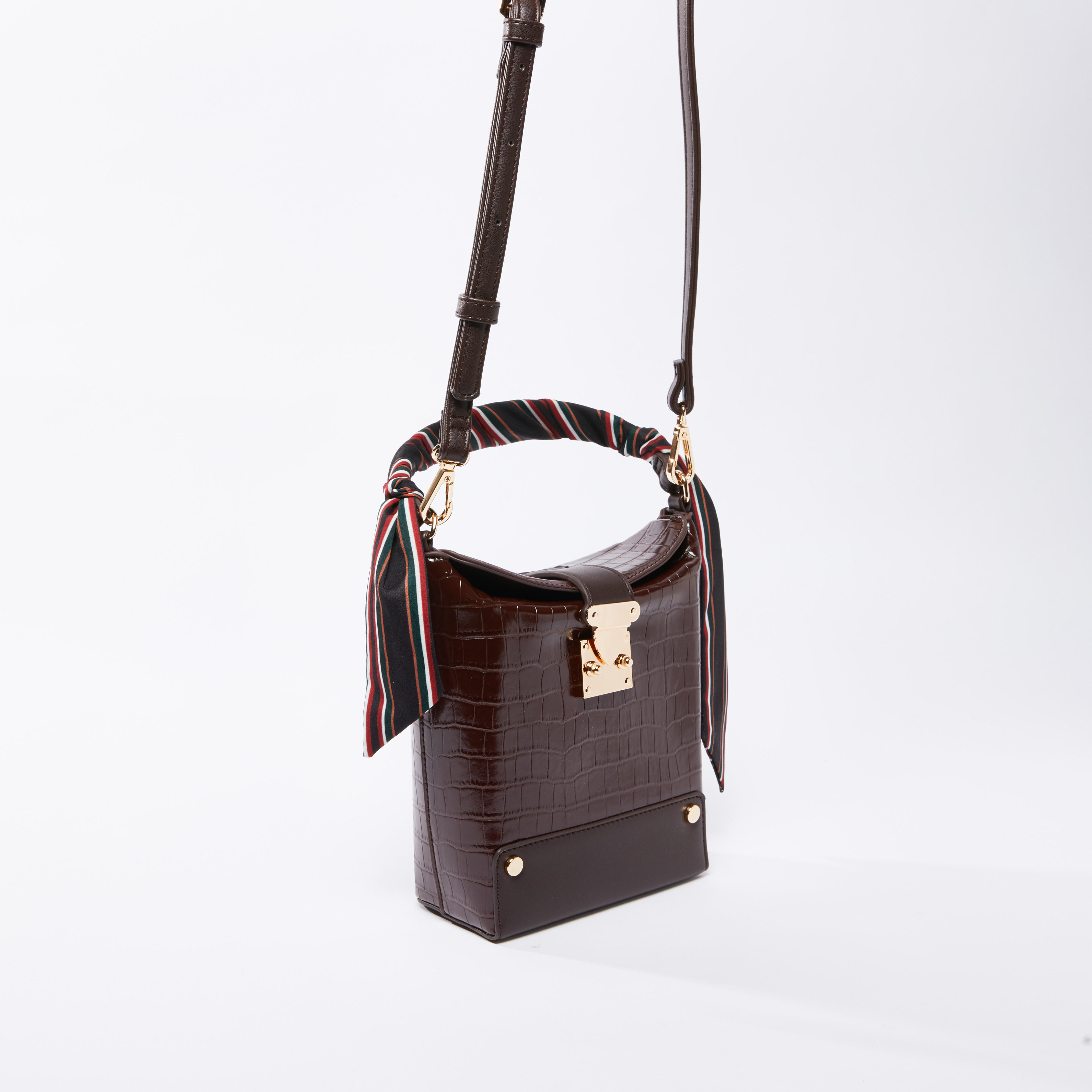 Textured Handbag with Detachable Strap and Handle-women-bagsandwallets-handbags-image-4