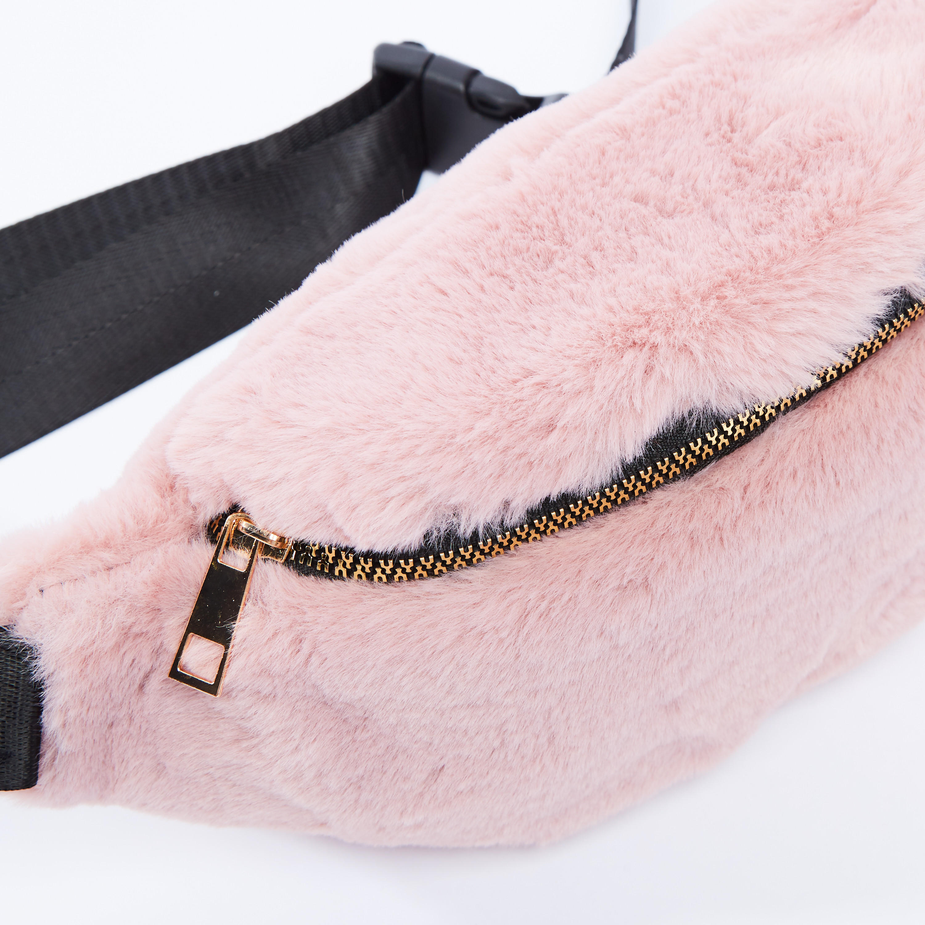 Plush Fanny Pack with Adjustable Strap and Clip-On Closure-women-bagsandwallets-handbags-image-4
