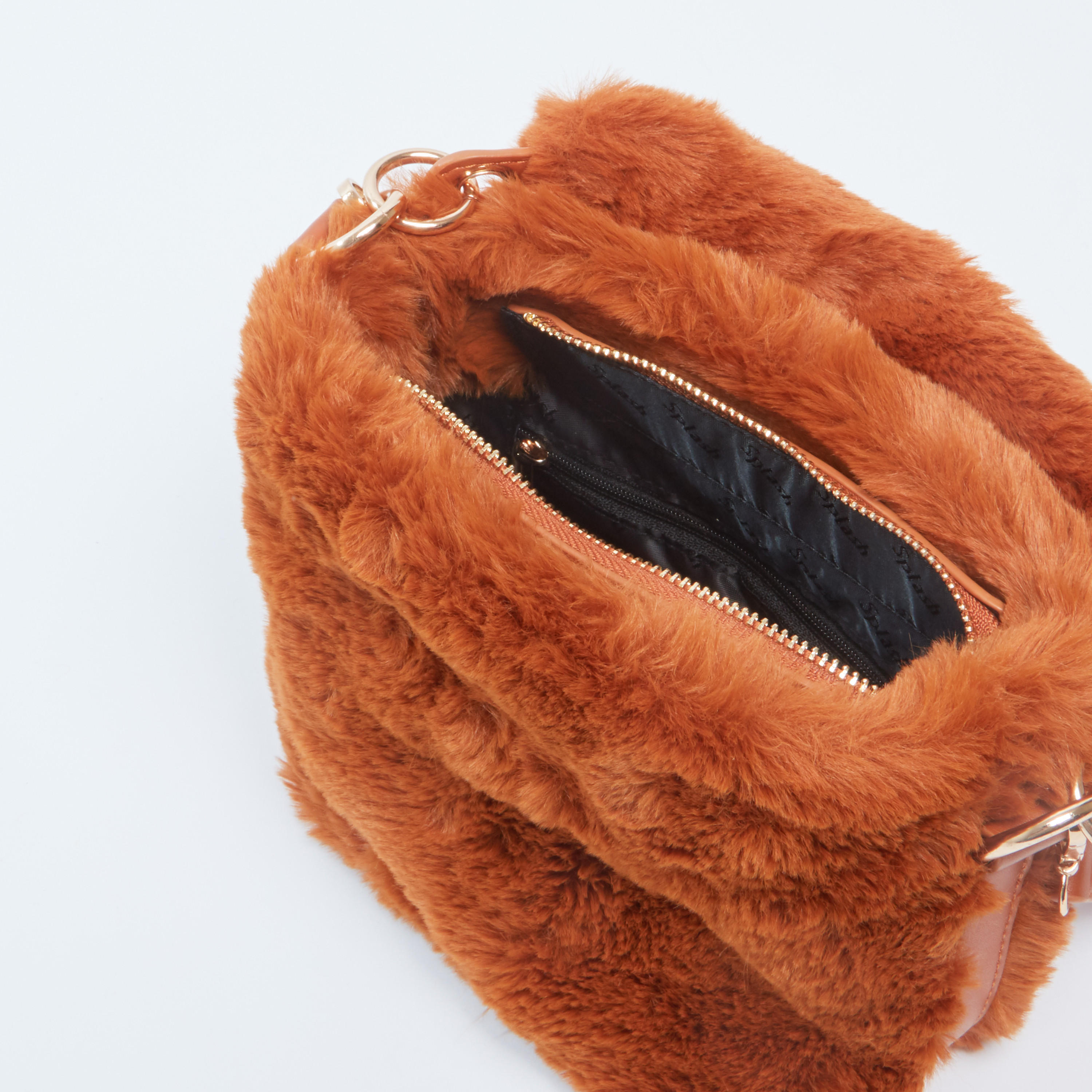 شنطة كروس بودي بارزة الملمس بسحاب إغلاق وحمالة قابلة للفصل-women-bagsandwallets-handbags-image-4