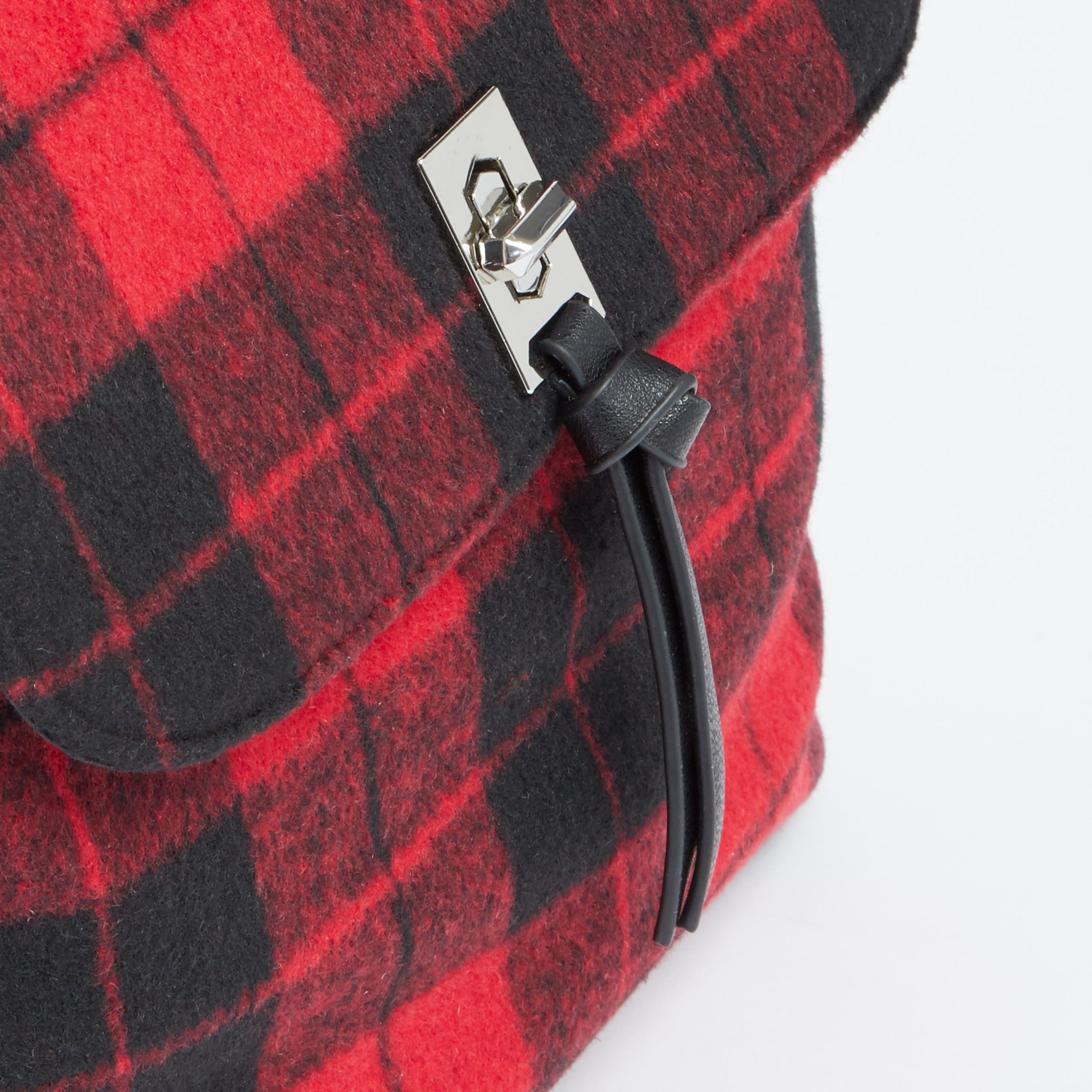 Chequered Backpack with Adjustable Shoulder Straps and Top Handle-women-bagsandwallets-handbags-image-3