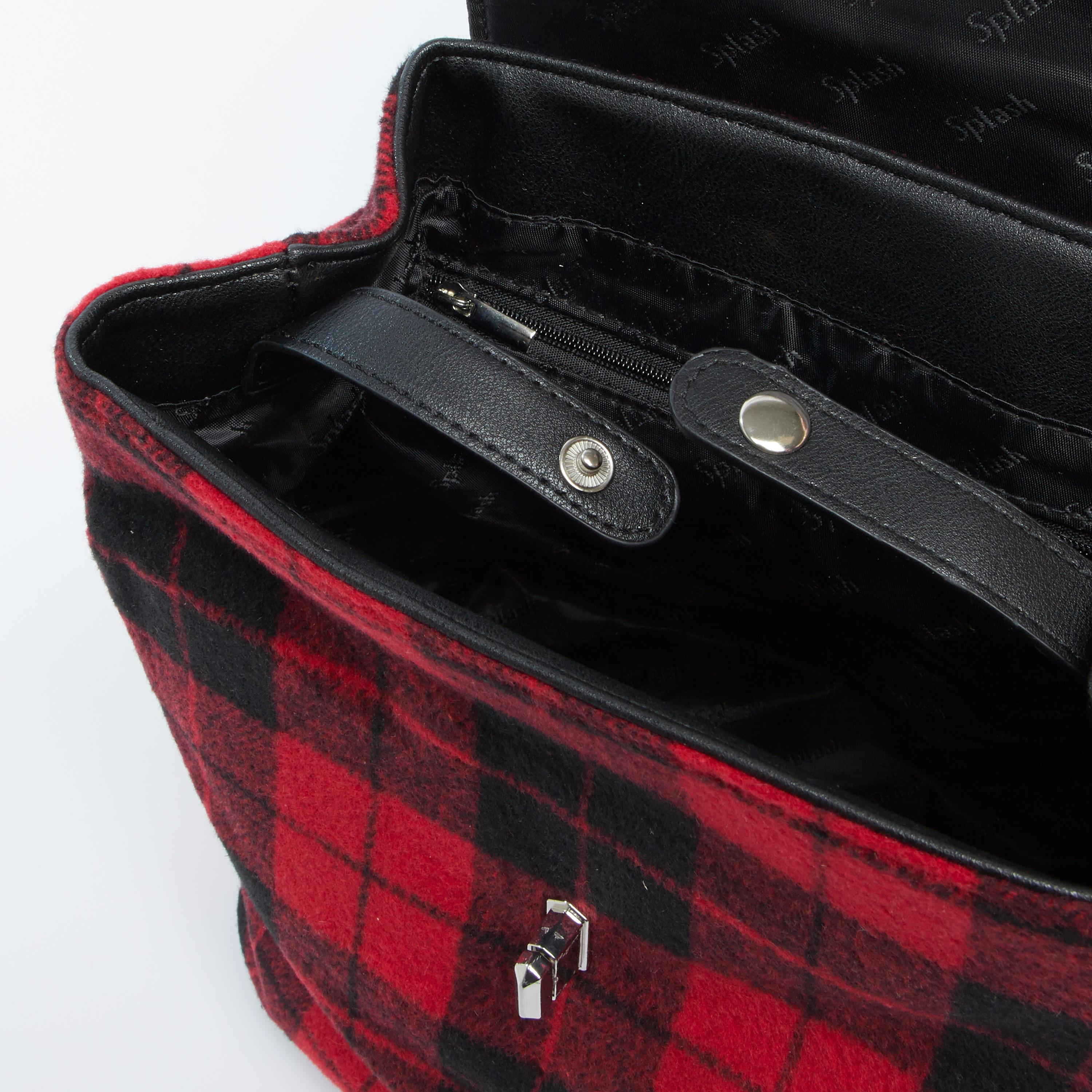 Chequered Backpack with Adjustable Shoulder Straps and Top Handle-women-bagsandwallets-handbags-image-5