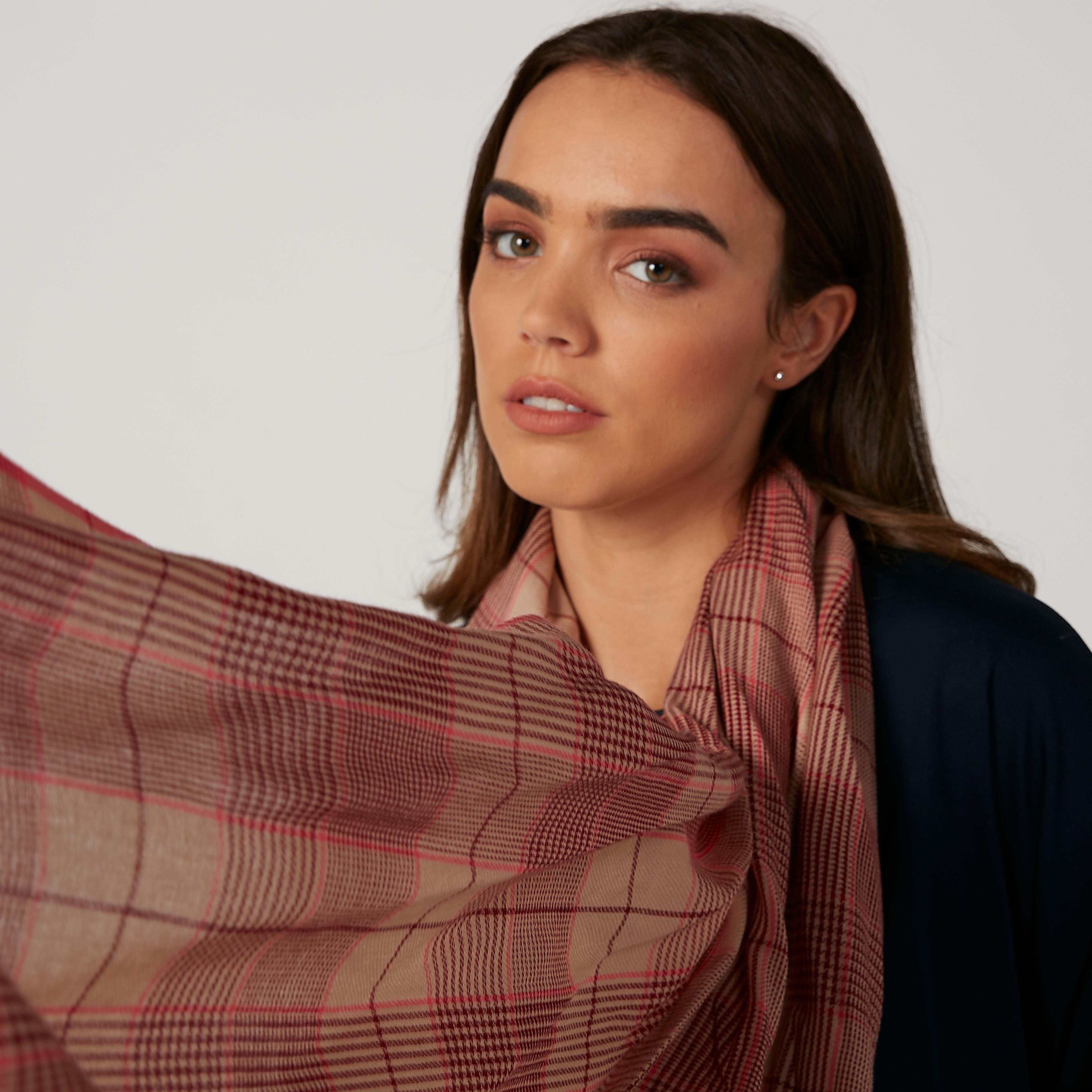 Chequered Scarf with Fringes-women-clothingaccessories-scarves-image-2
