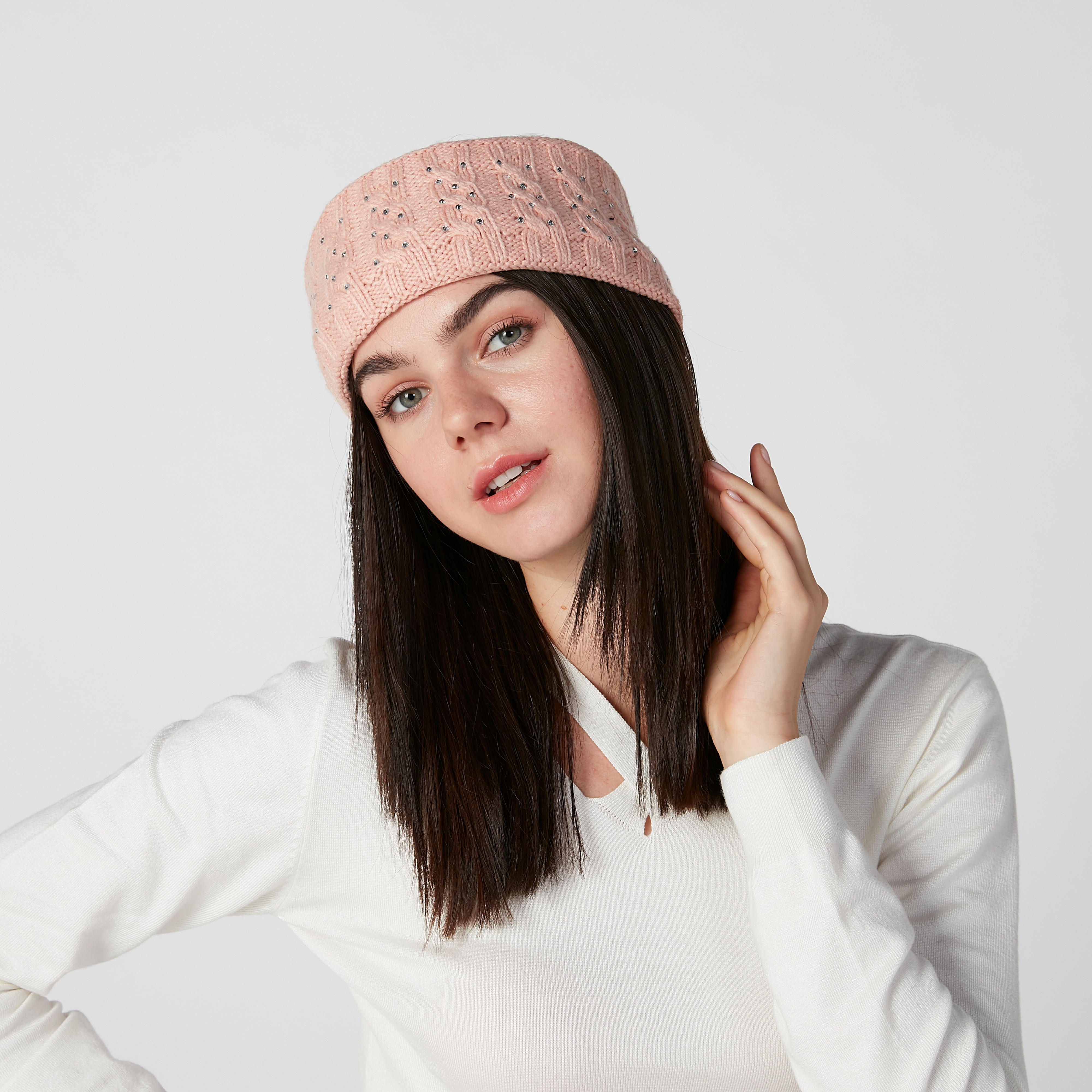 Textured Headband with Stud Detail-women-hairaccessories-image-2