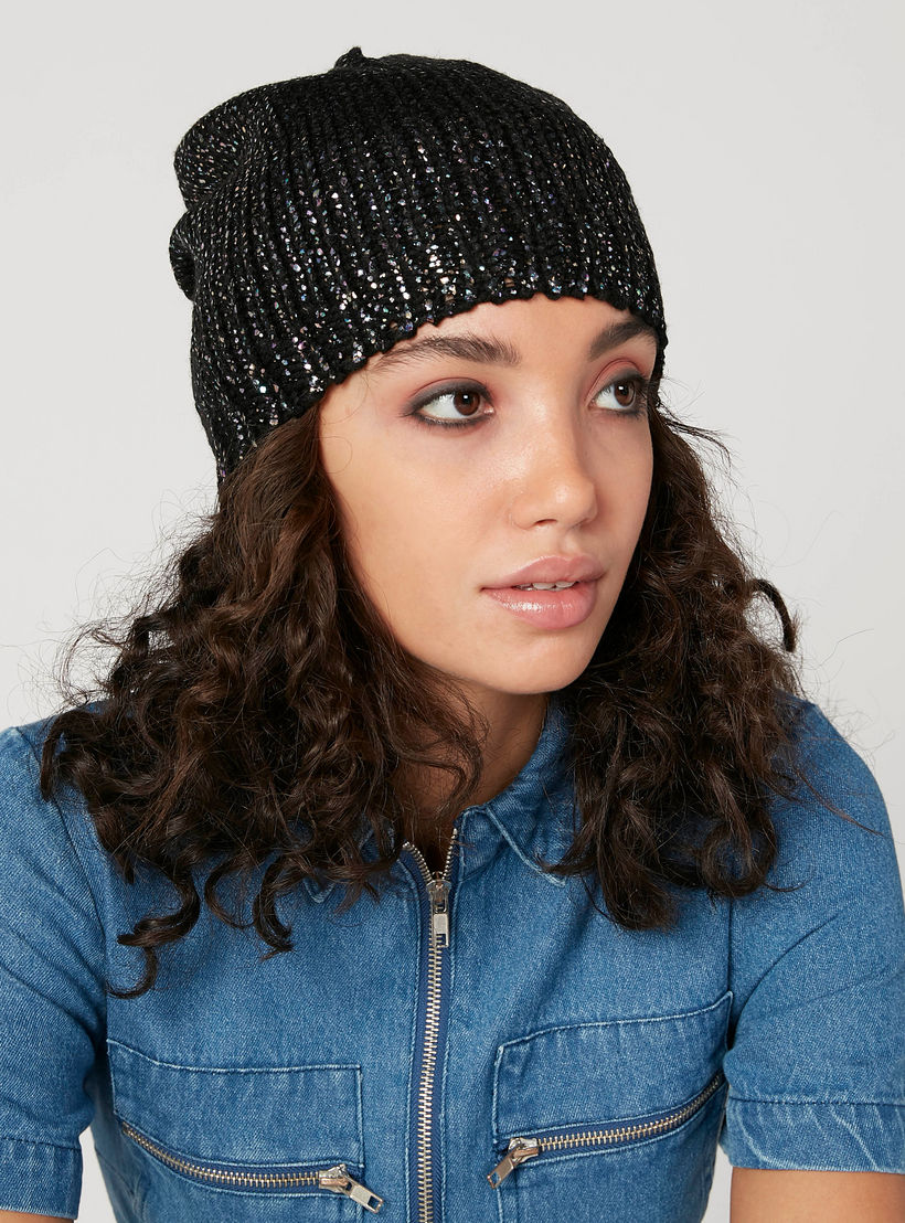 Textured Beanie Cap-women-clothingaccessories-capsandhats-image-2