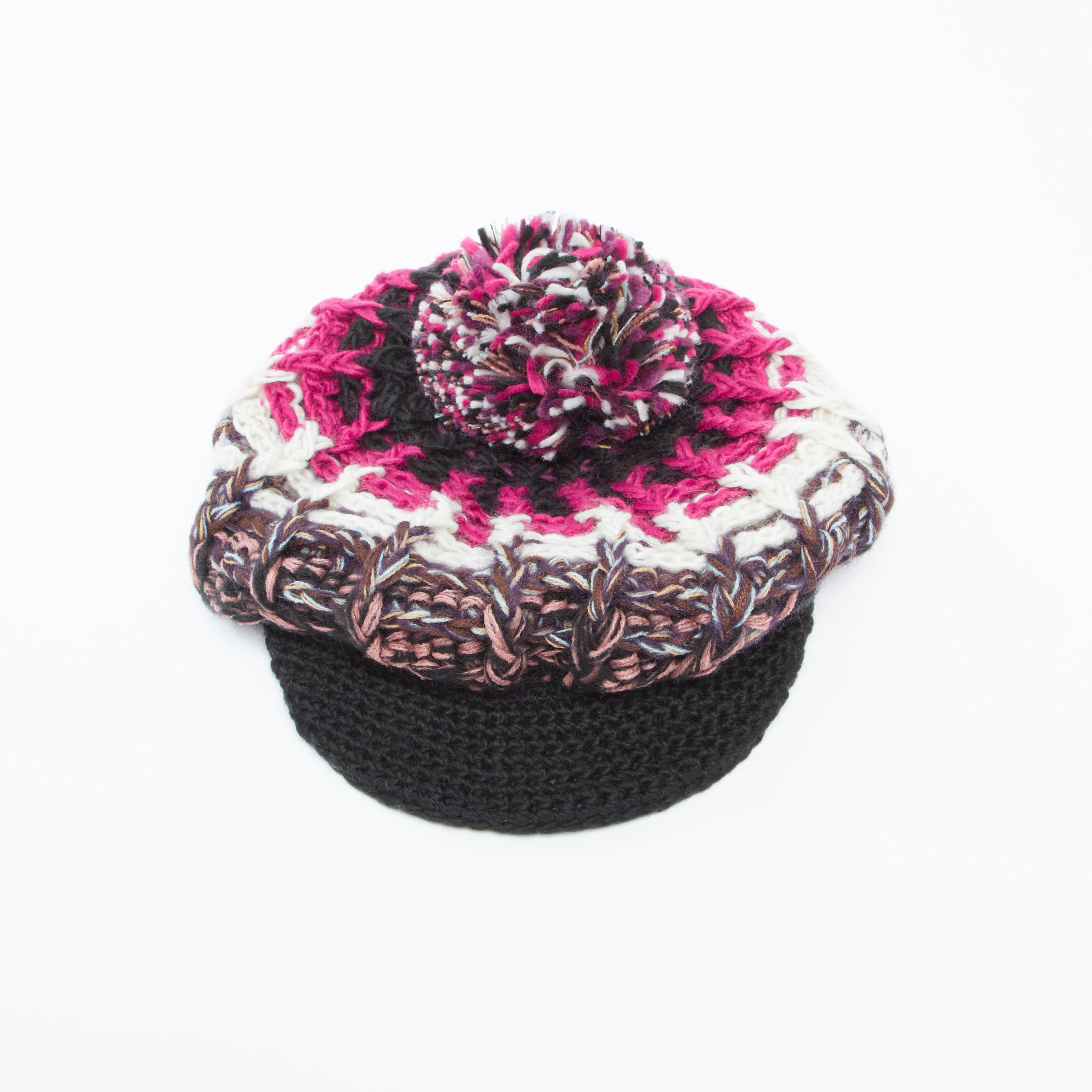 Textured Cap with Applique Detail-women-clothingaccessories-capsandhats-image-1