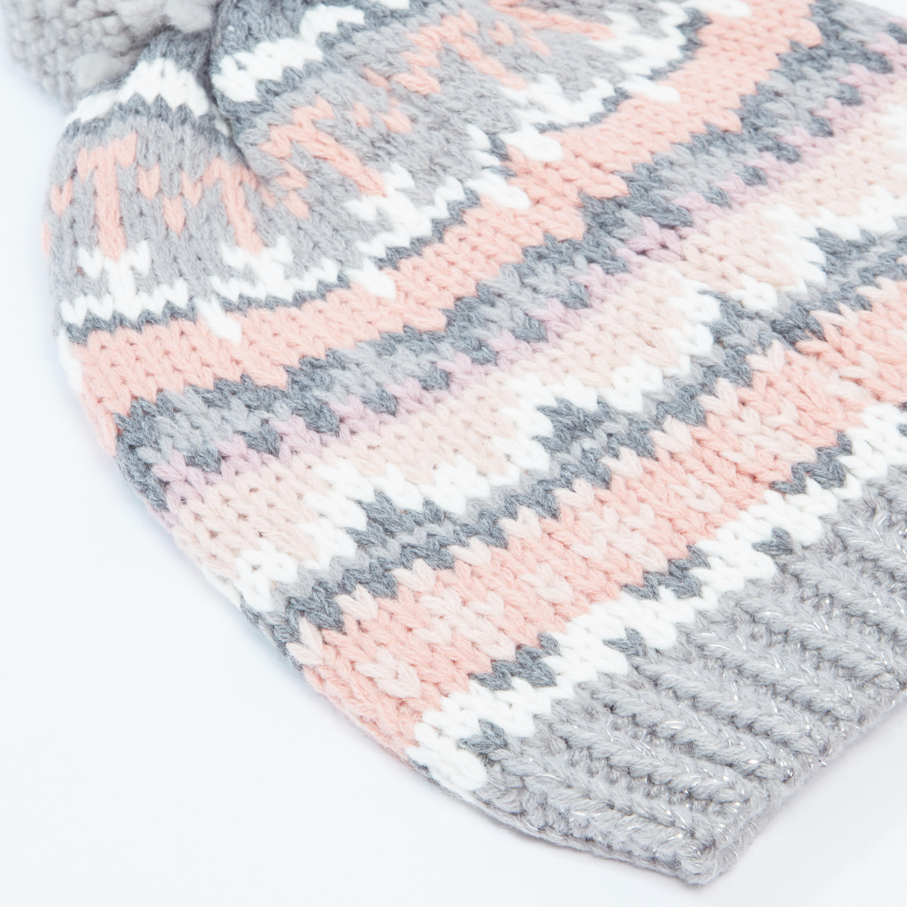 كاب بيني بارز الملمس مزيّن بكرات بوم بوم-women-clothingaccessories-capsandhats-image-3