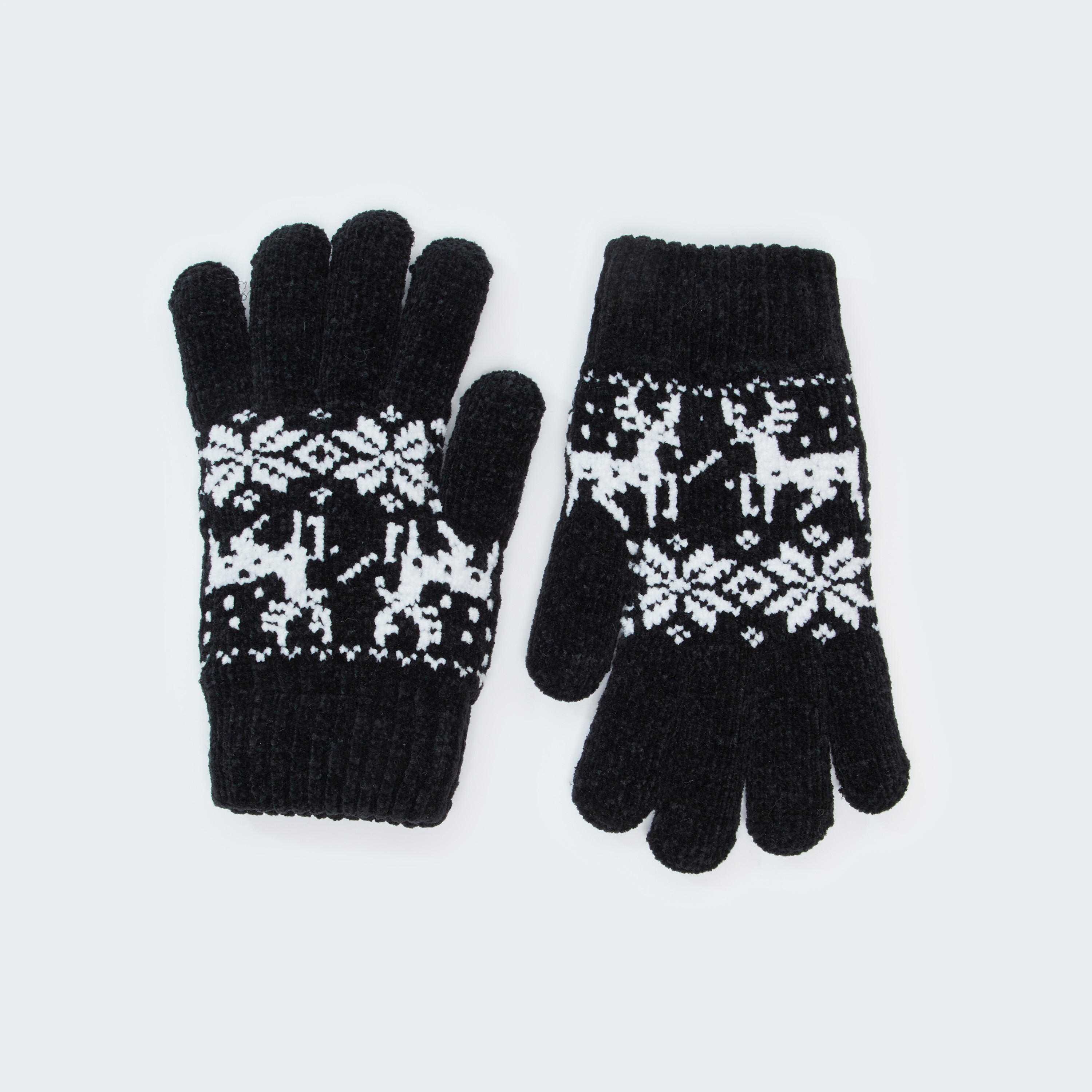 قفازات بارزة الملمس بحوّاف مضلّعة-women-clothingaccessories-gloves-image-3