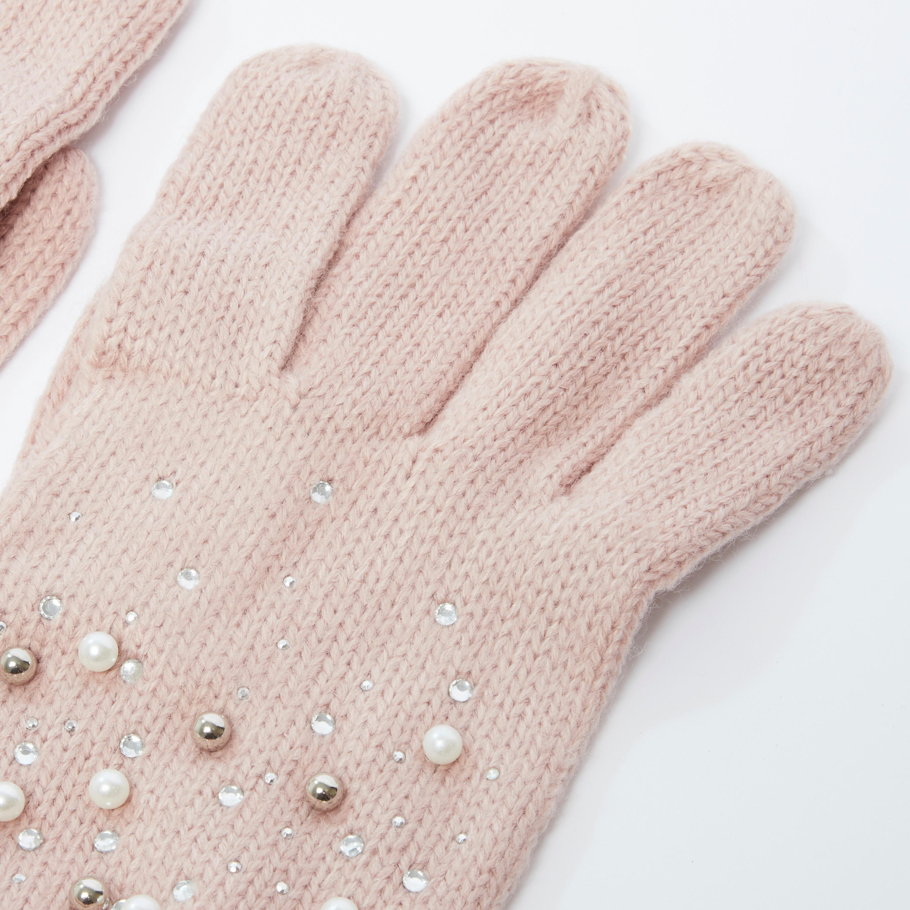 قفازات بارزة الملمس بحوّاف مضلّعة وتزيينات-women-clothingaccessories-gloves-image-2