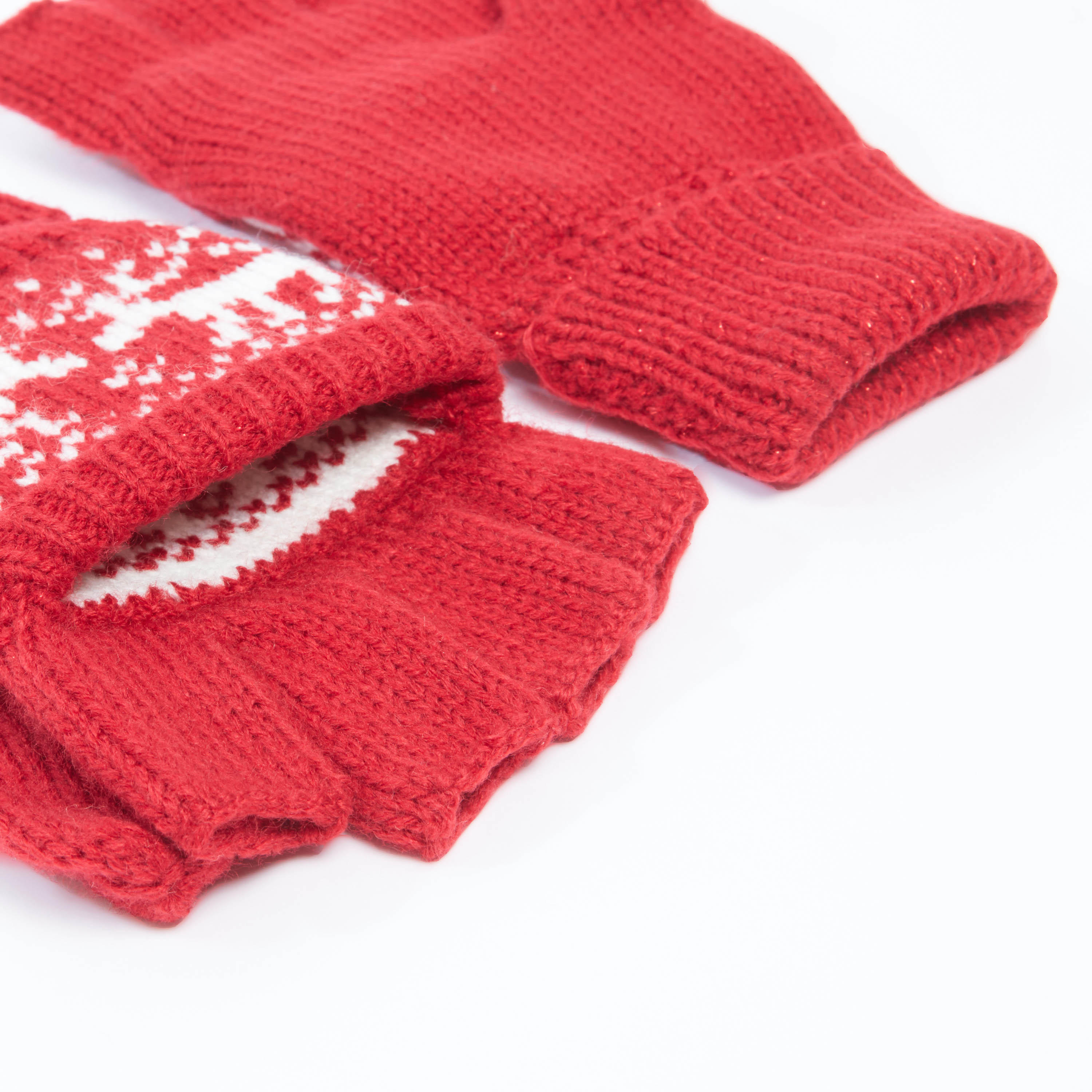 قفازات بارزة الملمس بحوّاف مضلّعة-women-clothingaccessories-gloves-image-1