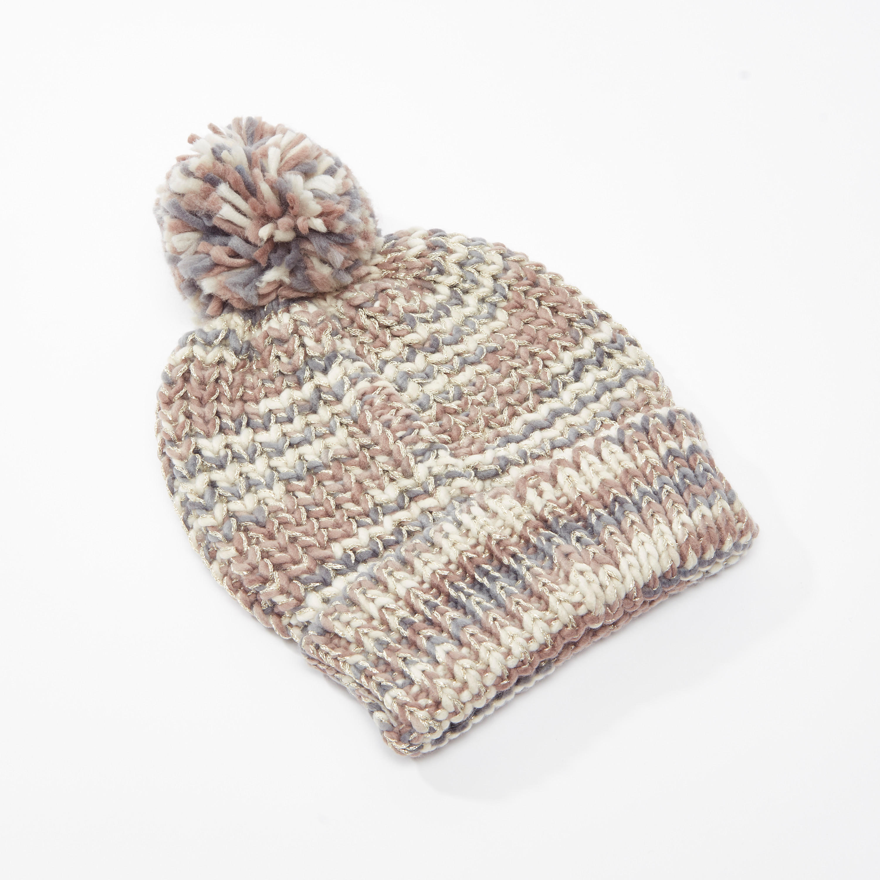 Textured Beanie Cap with Applique Detail-women-clothingaccessories-capsandhats-image-1