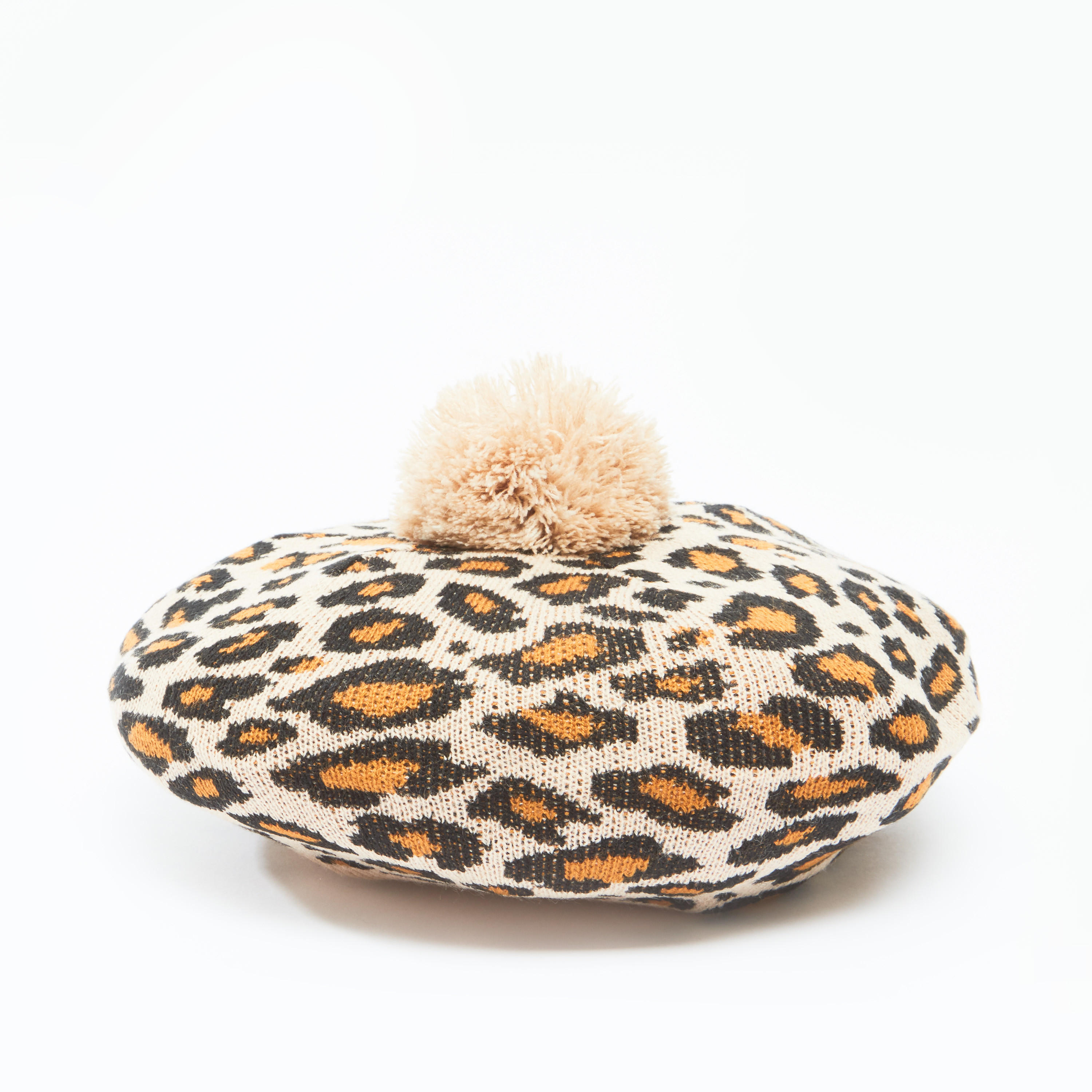 كاب بيريه بكرات بوم بوم وطبعات حيوانات-women-clothingaccessories-capsandhats-image-1