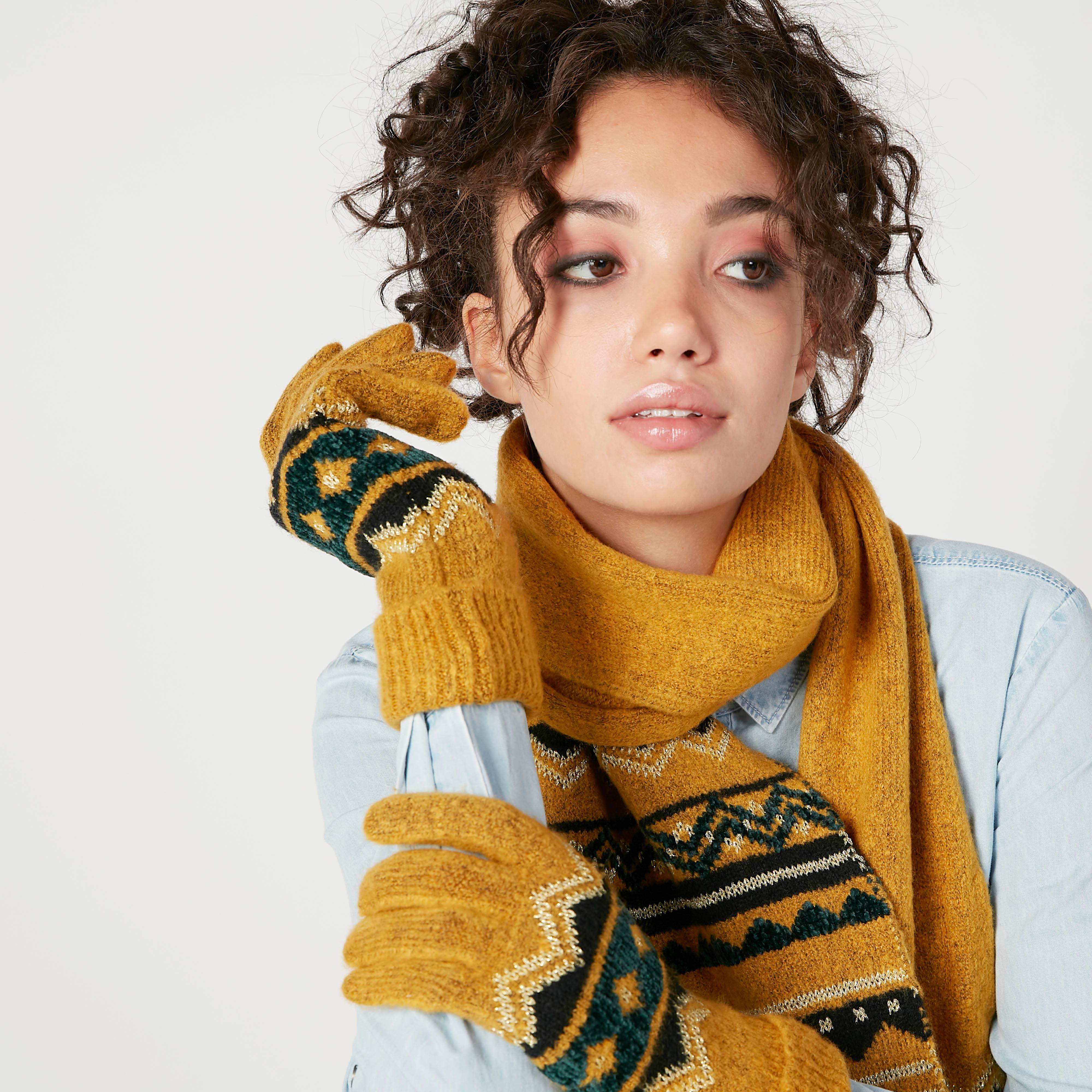 طقم أكسسوارات شتوية بارزة الملمس-3 قطع-women-clothingaccessories-scarves-image-2