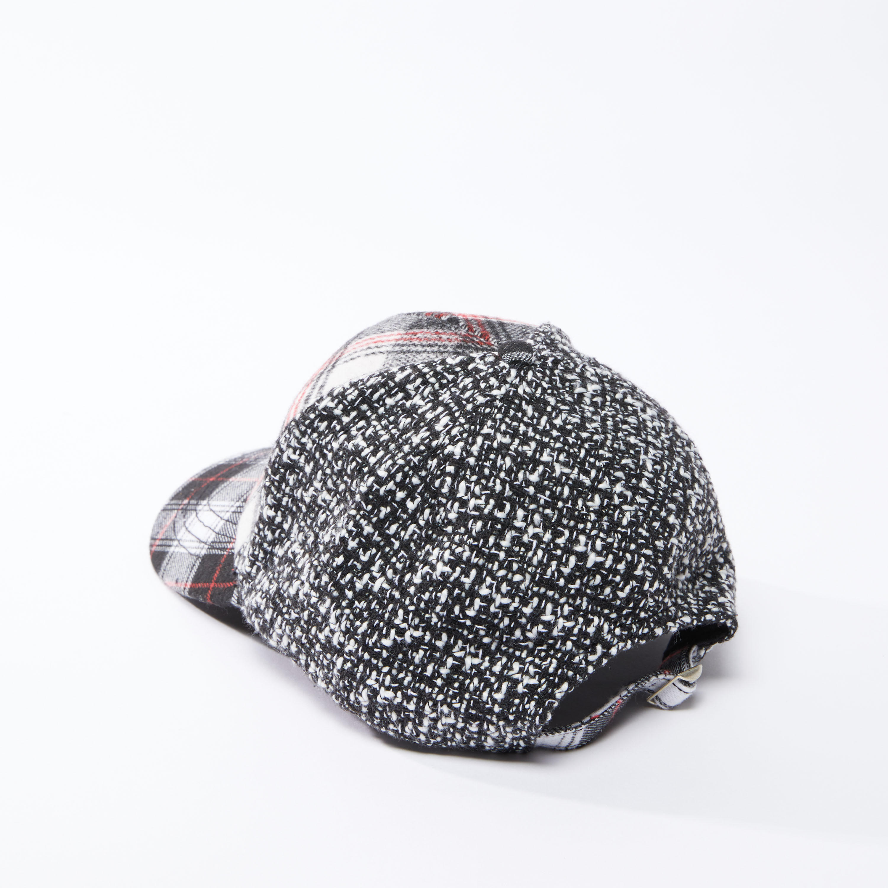 Chequered Cap with Adjustable Slide Closure-women-clothingaccessories-capsandhats-image-4