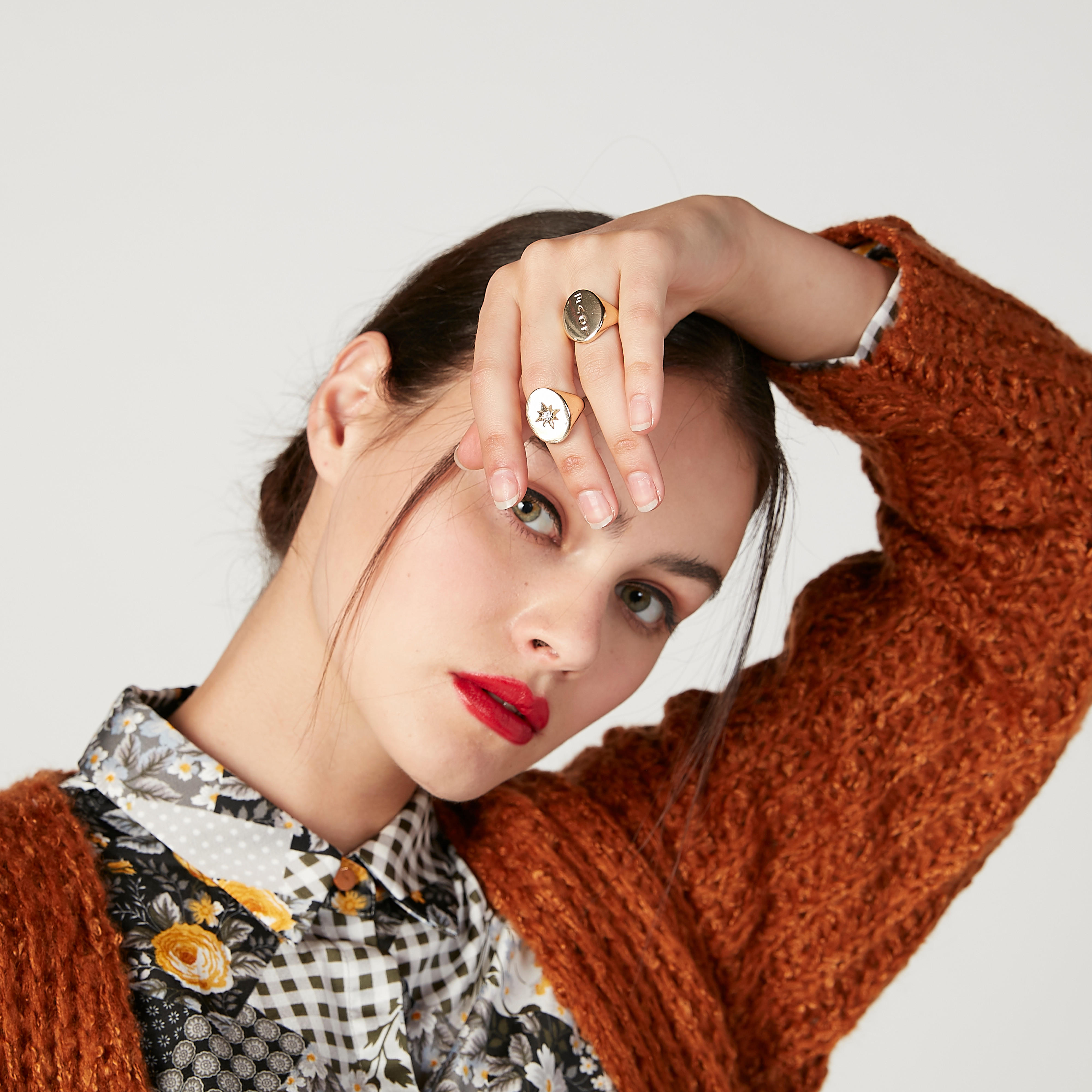 خواتم مزيّنة - طقم 3 قطع-women-watchesandjewellery-jewellery-rings-image-2