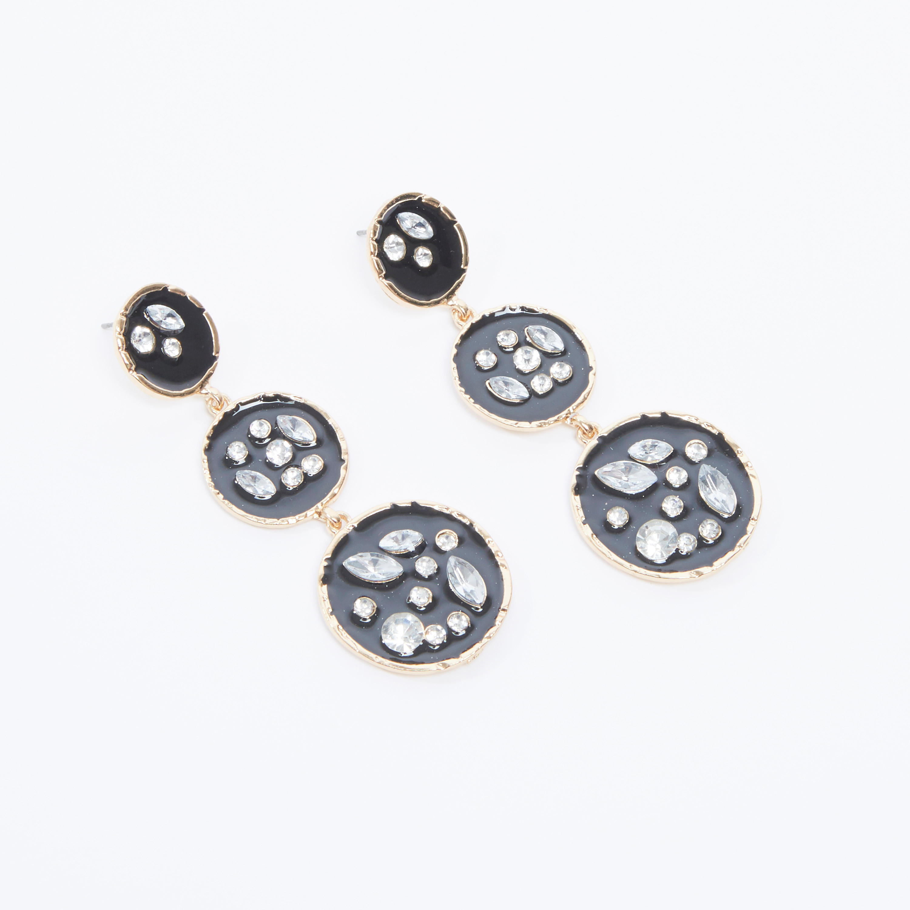 Embellished Dangling Earrings with Pushback Closure-women-watchesandjewellery-jewellery-earrings-image-1