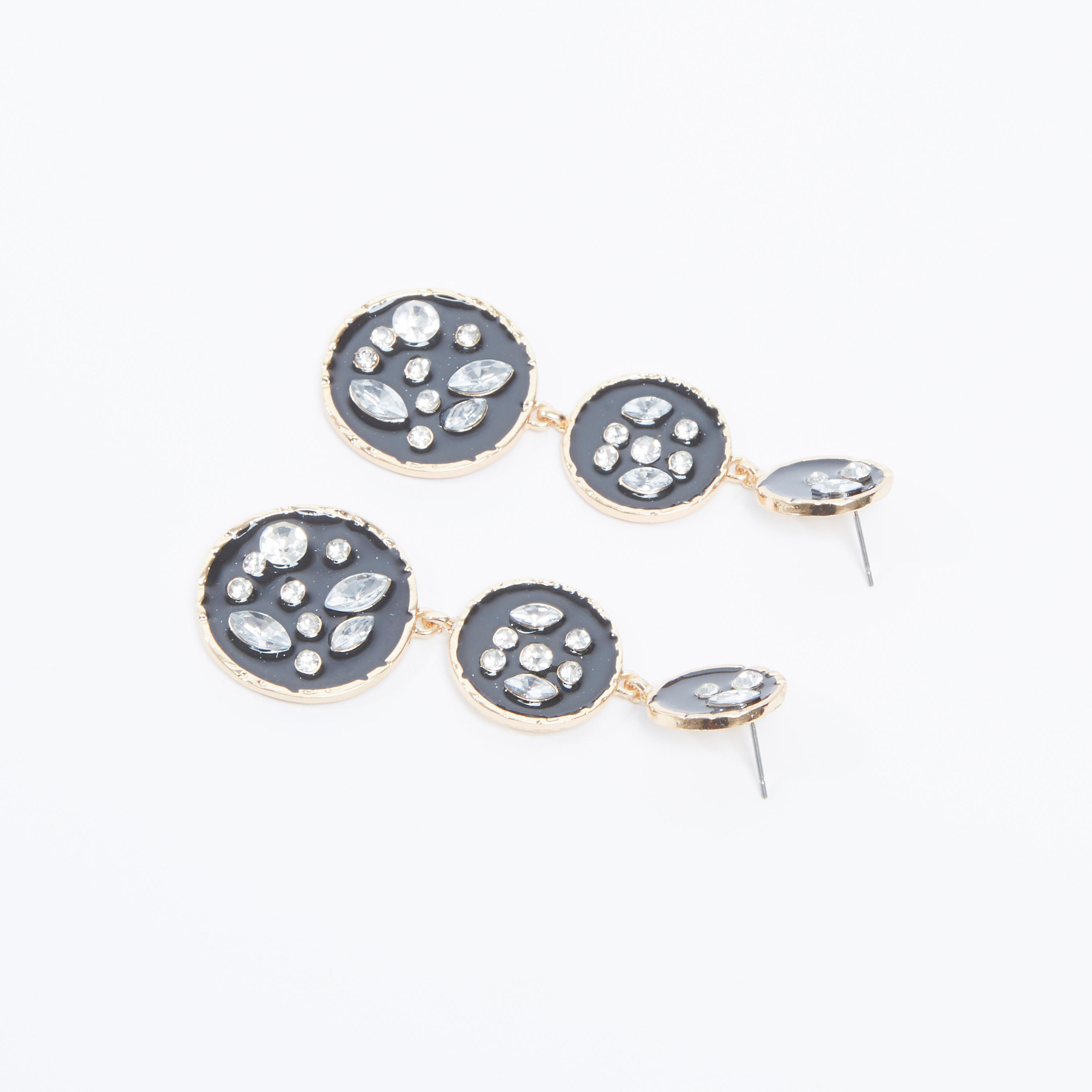 Embellished Dangling Earrings with Pushback Closure-women-watchesandjewellery-jewellery-earrings-image-4