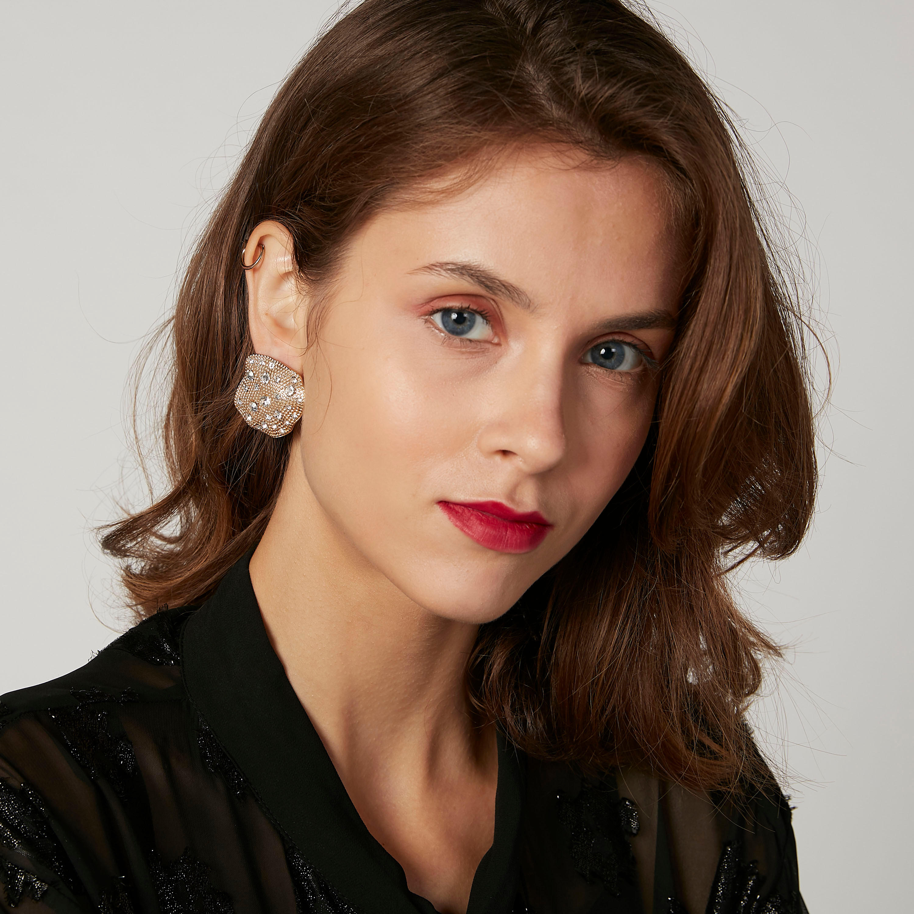 Studded Earrings with Pushback Closure-women-watchesandjewellery-jewellery-earrings-image-2