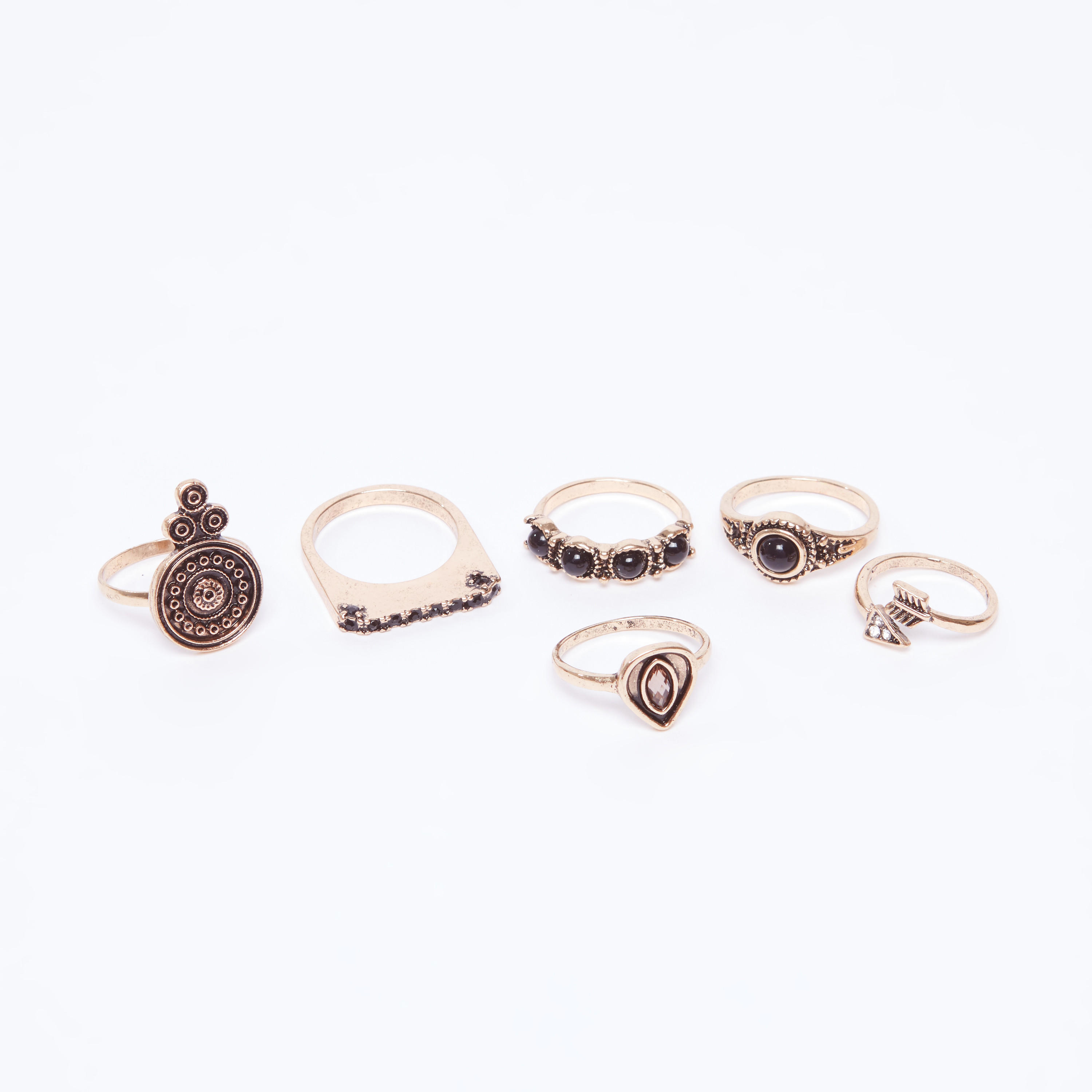 خواتم مزيّنة - طقم 6 قطع-women-watchesandjewellery-jewellery-rings-image-1