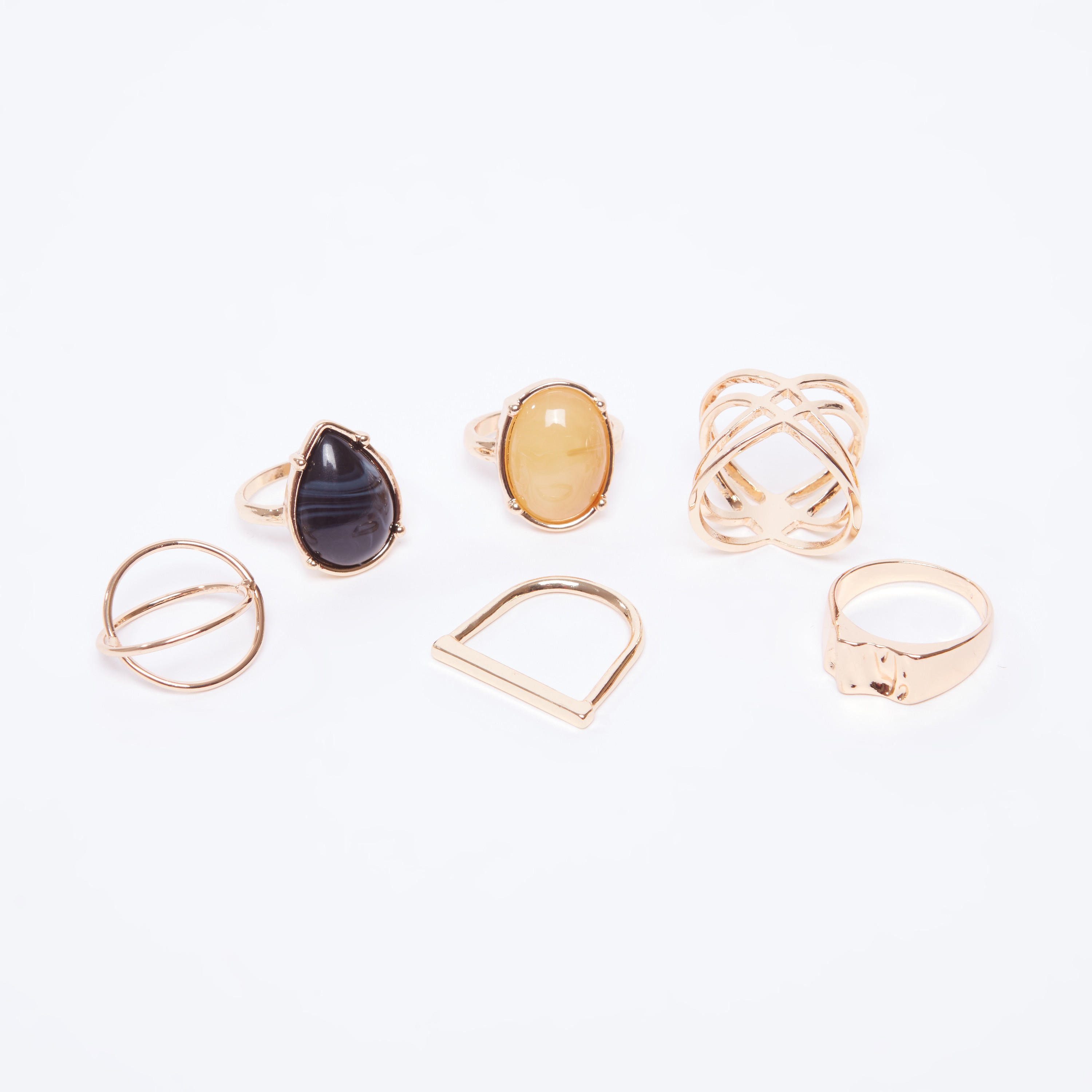 طقم خواتم متنوّعة 6 قطع-women-watchesandjewellery-jewellery-rings-image-1