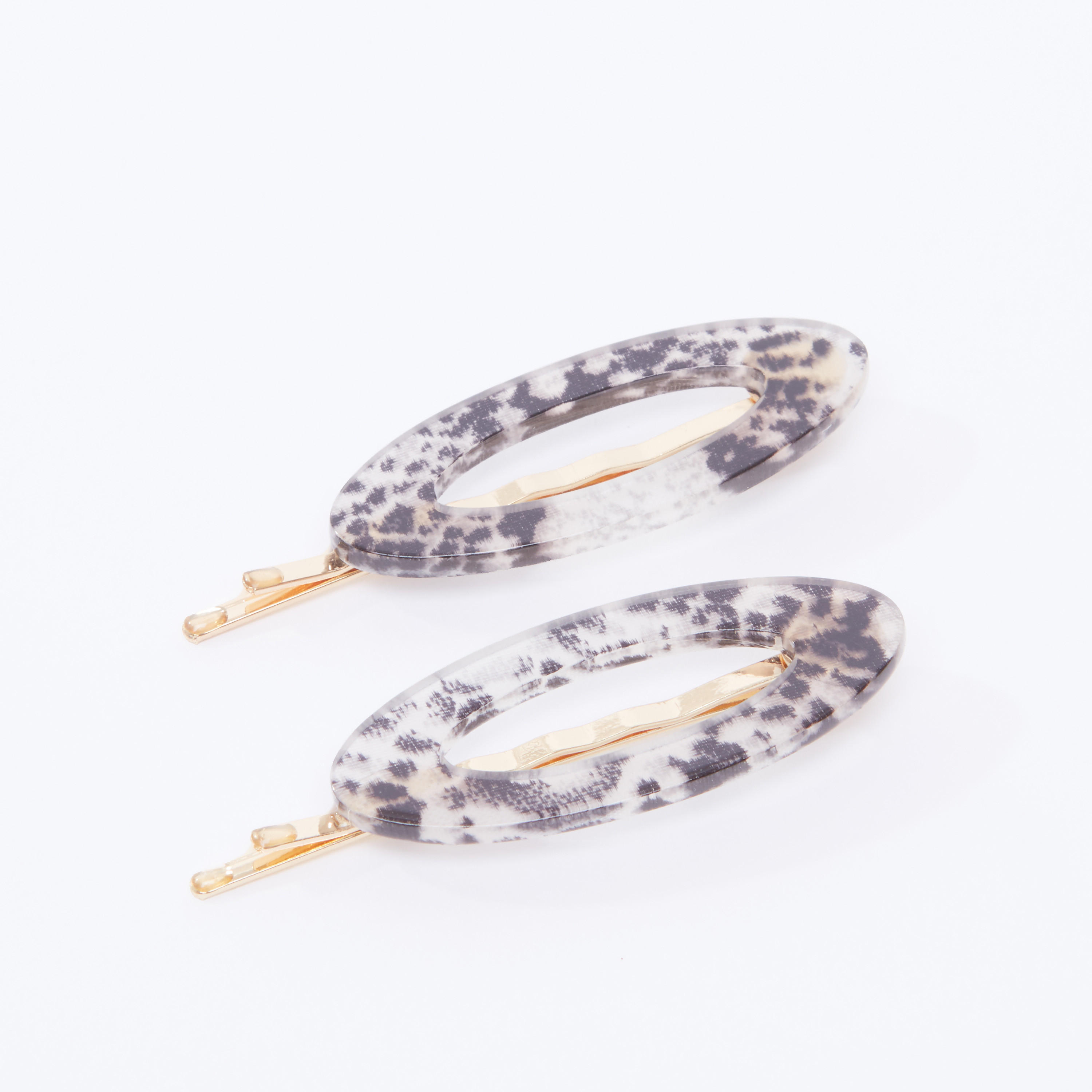 دبابيس شعر مزيّنة بطبعات - طقم من قطعتين-women-hairaccessories-image-1