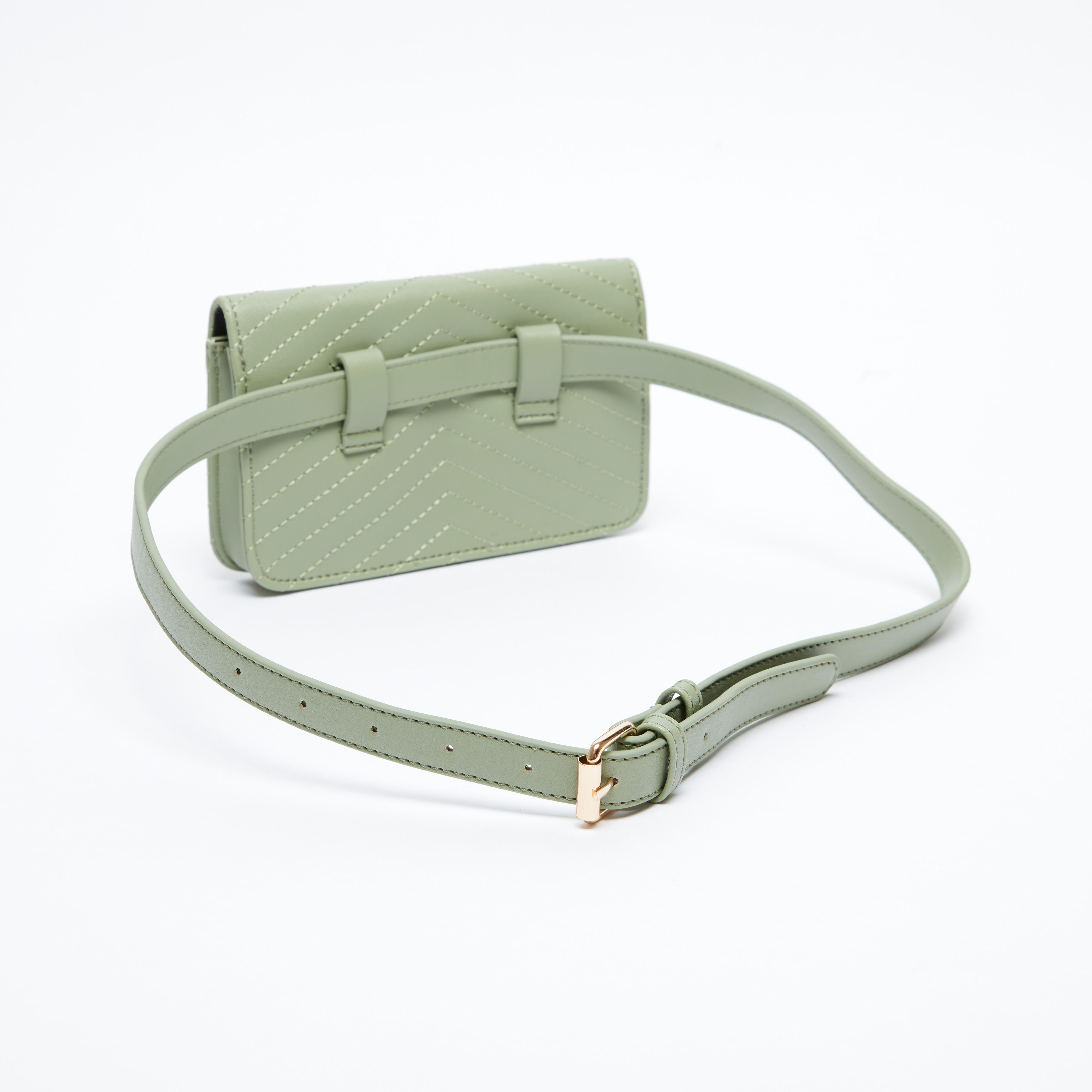 شنطة خصر بارزة الملمس بحزام قابل للتعديل وزر مغناطيسي للإغلاق-women-bagsandwallets-handbags-image-3