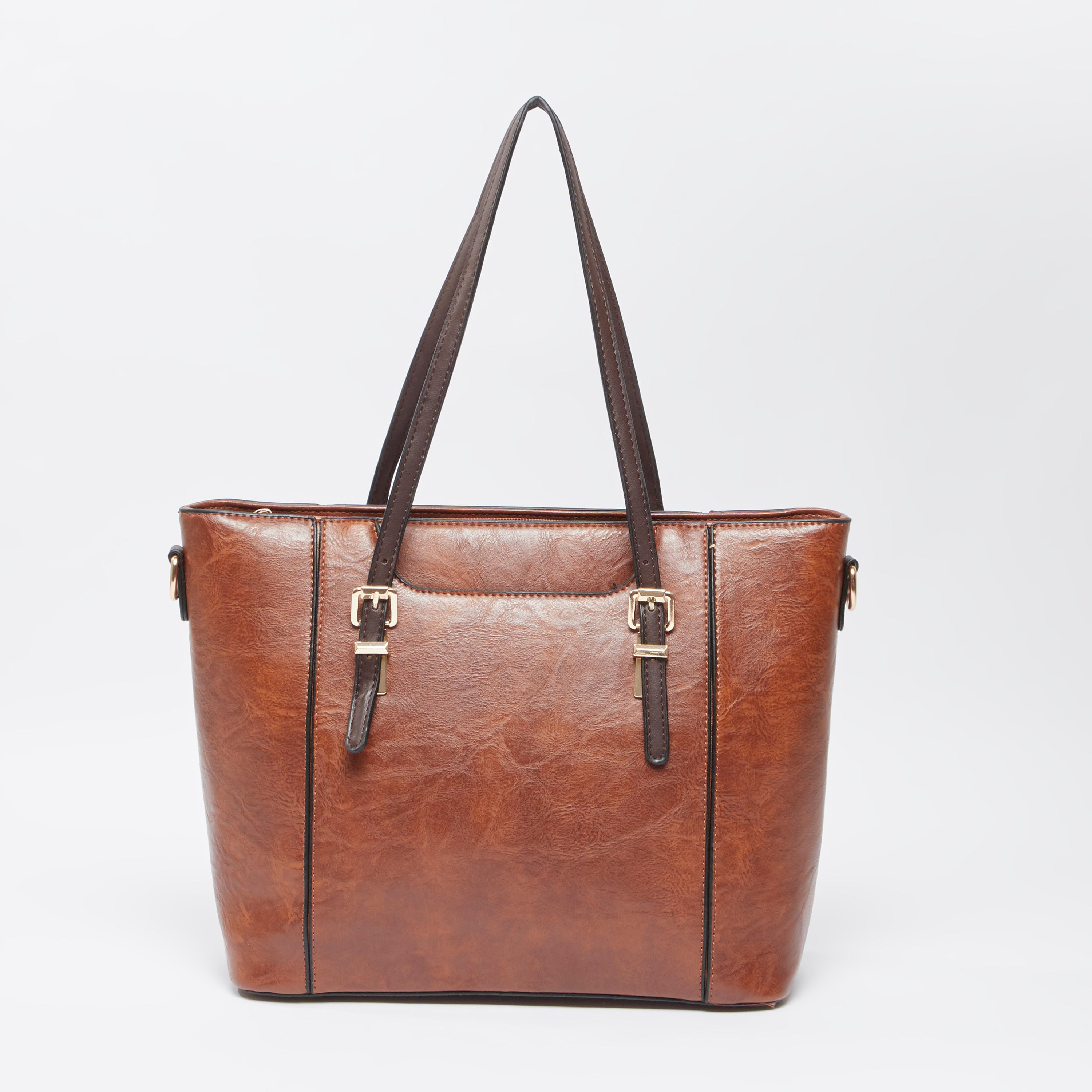 شنطة توتي بارزة الملمس بمقابض مزدوجة وحمالة قابلة للفصل-women-bagsandwallets-handbags-image-1