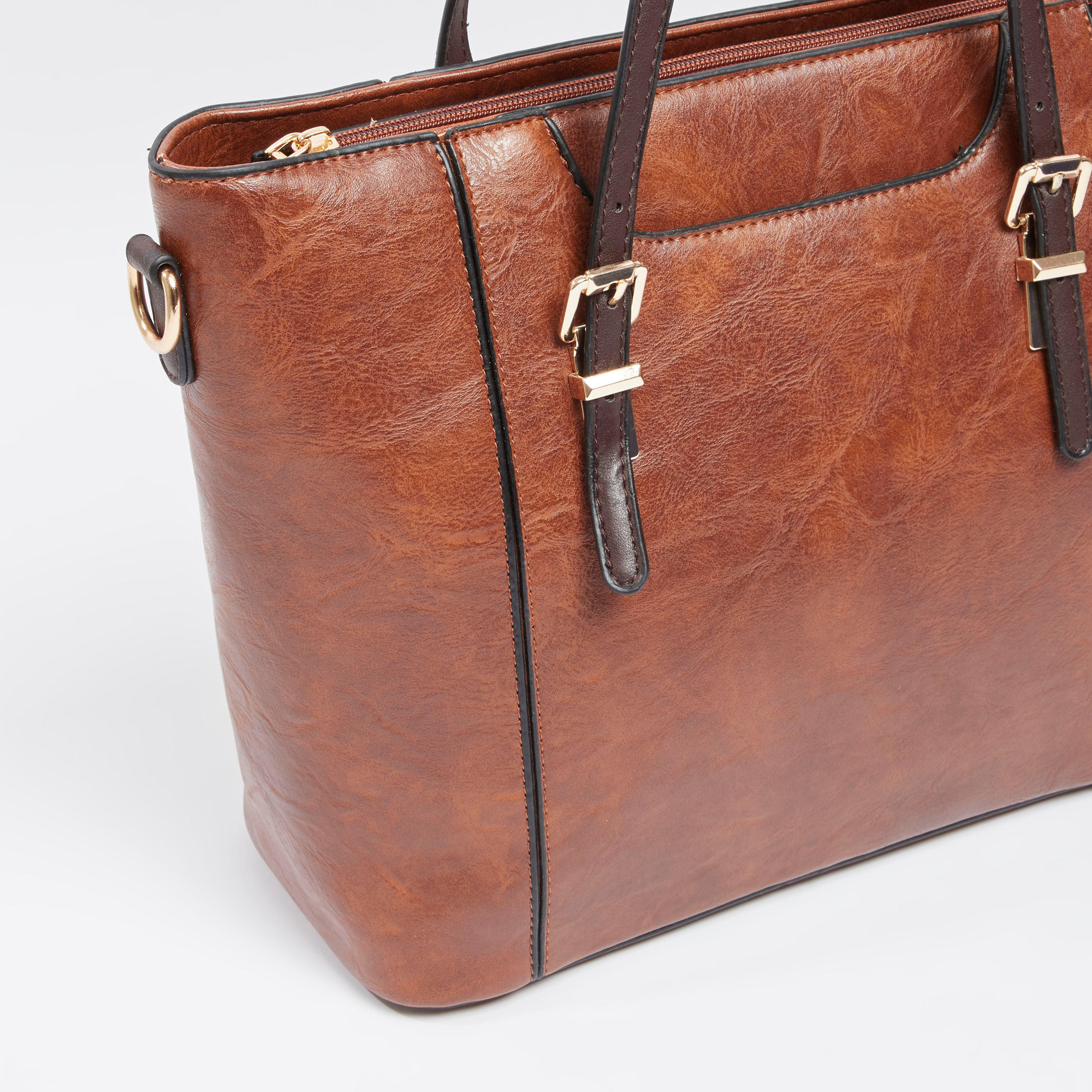 شنطة توتي بارزة الملمس بمقابض مزدوجة وحمالة قابلة للفصل-women-bagsandwallets-handbags-image-3