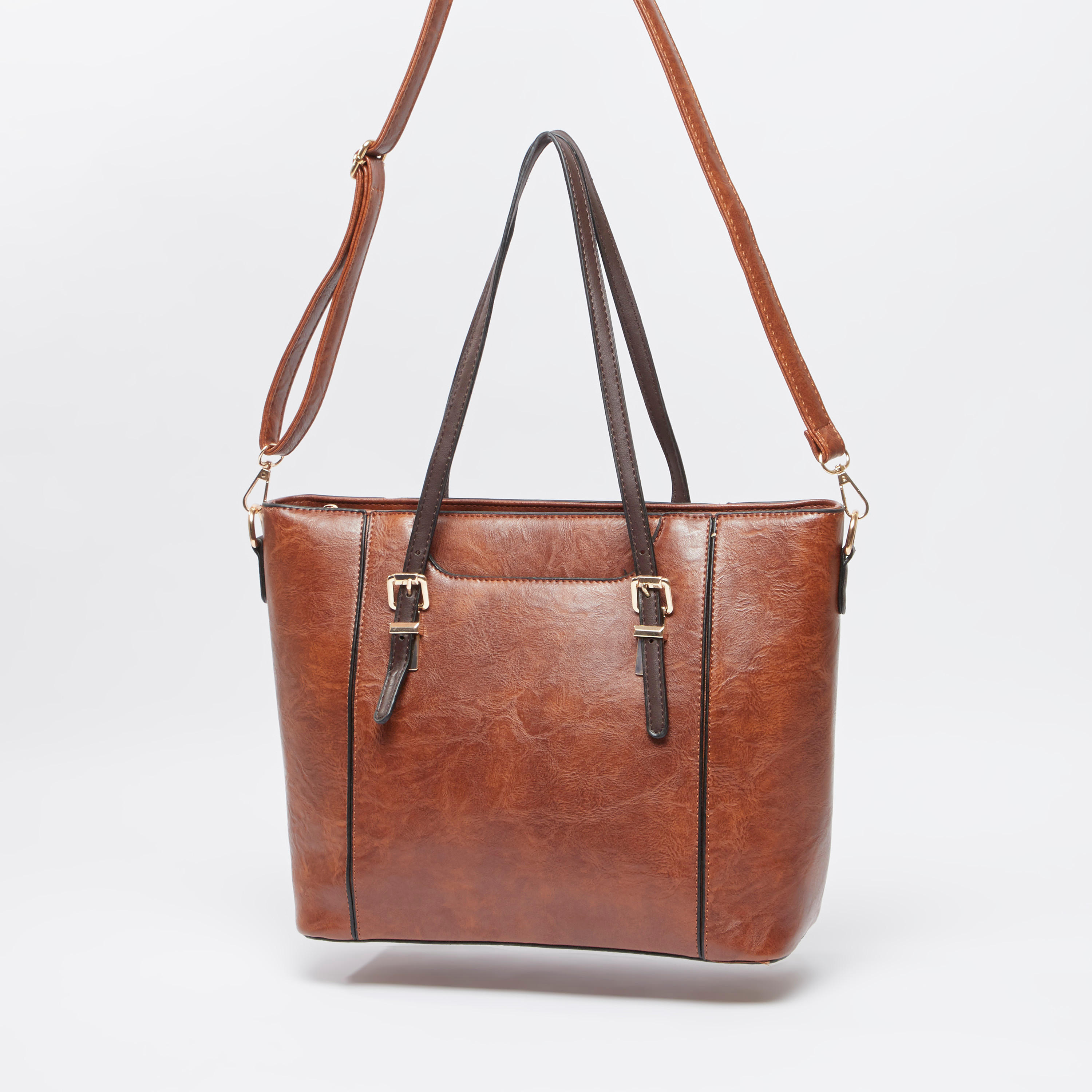 شنطة توتي بارزة الملمس بمقابض مزدوجة وحمالة قابلة للفصل-women-bagsandwallets-handbags-image-4