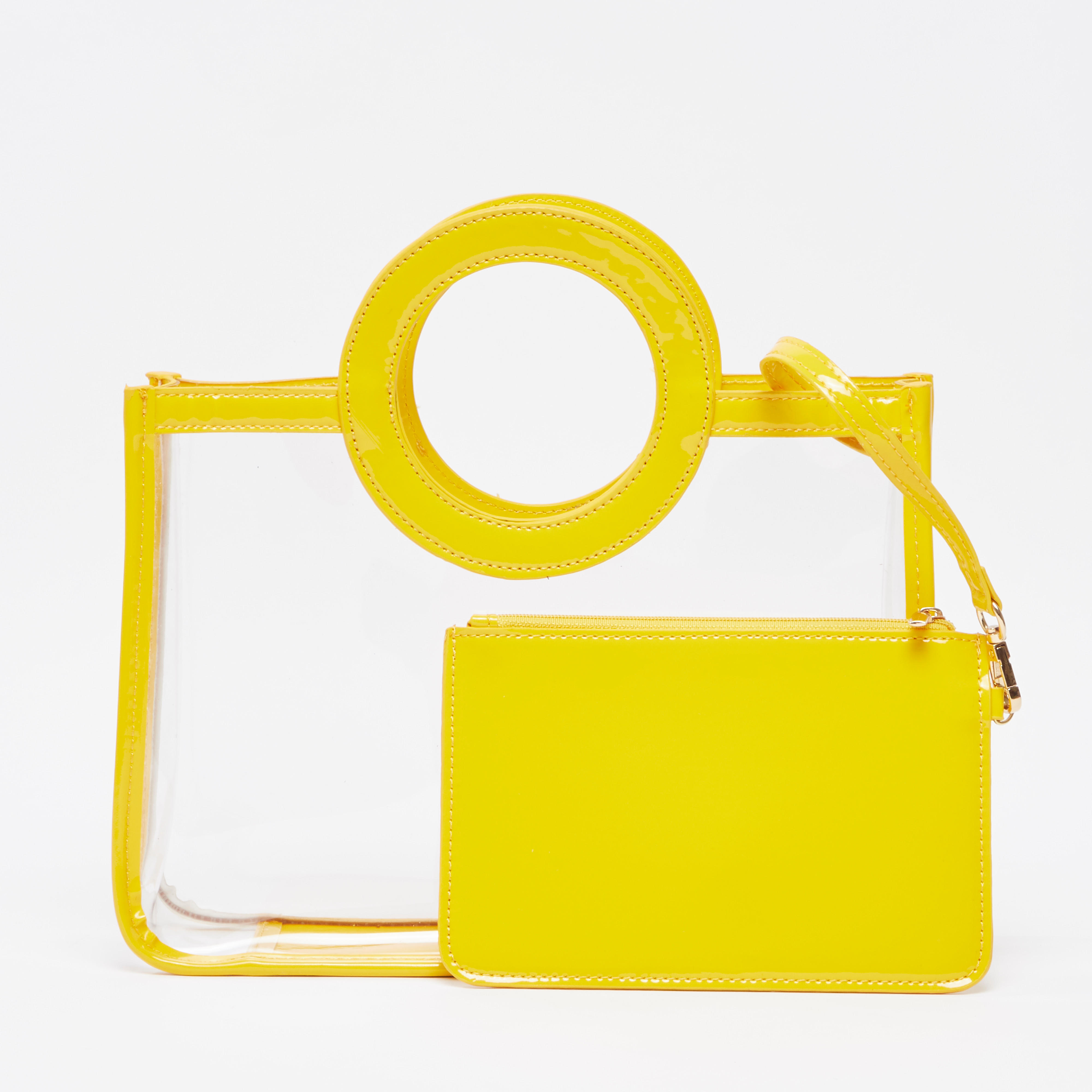 حقيبة توتي شفافة مع محفظة صغيرة سادة-women-bagsandwallets-handbags-image-5