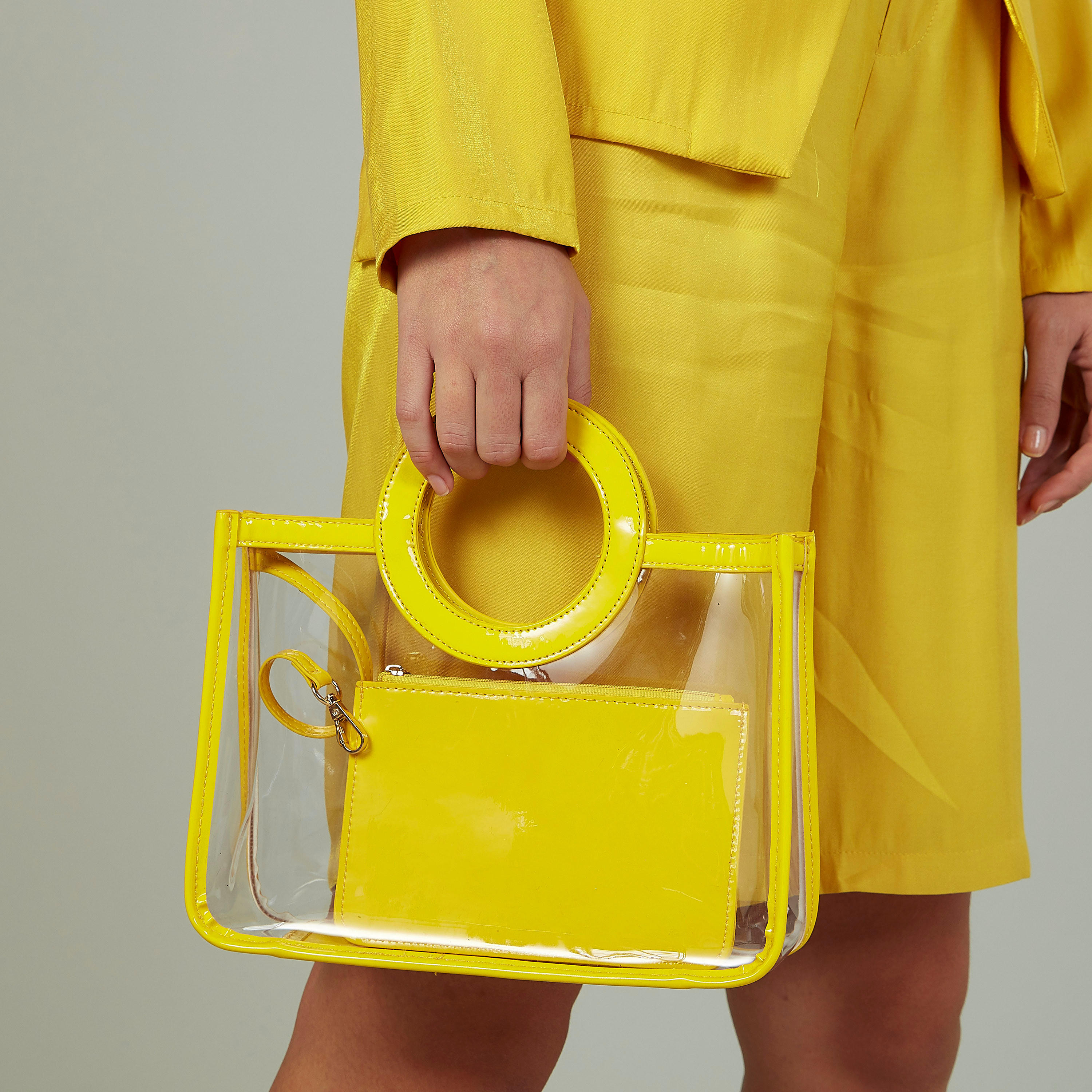 حقيبة توتي شفافة مع محفظة صغيرة سادة-women-bagsandwallets-handbags-image-4