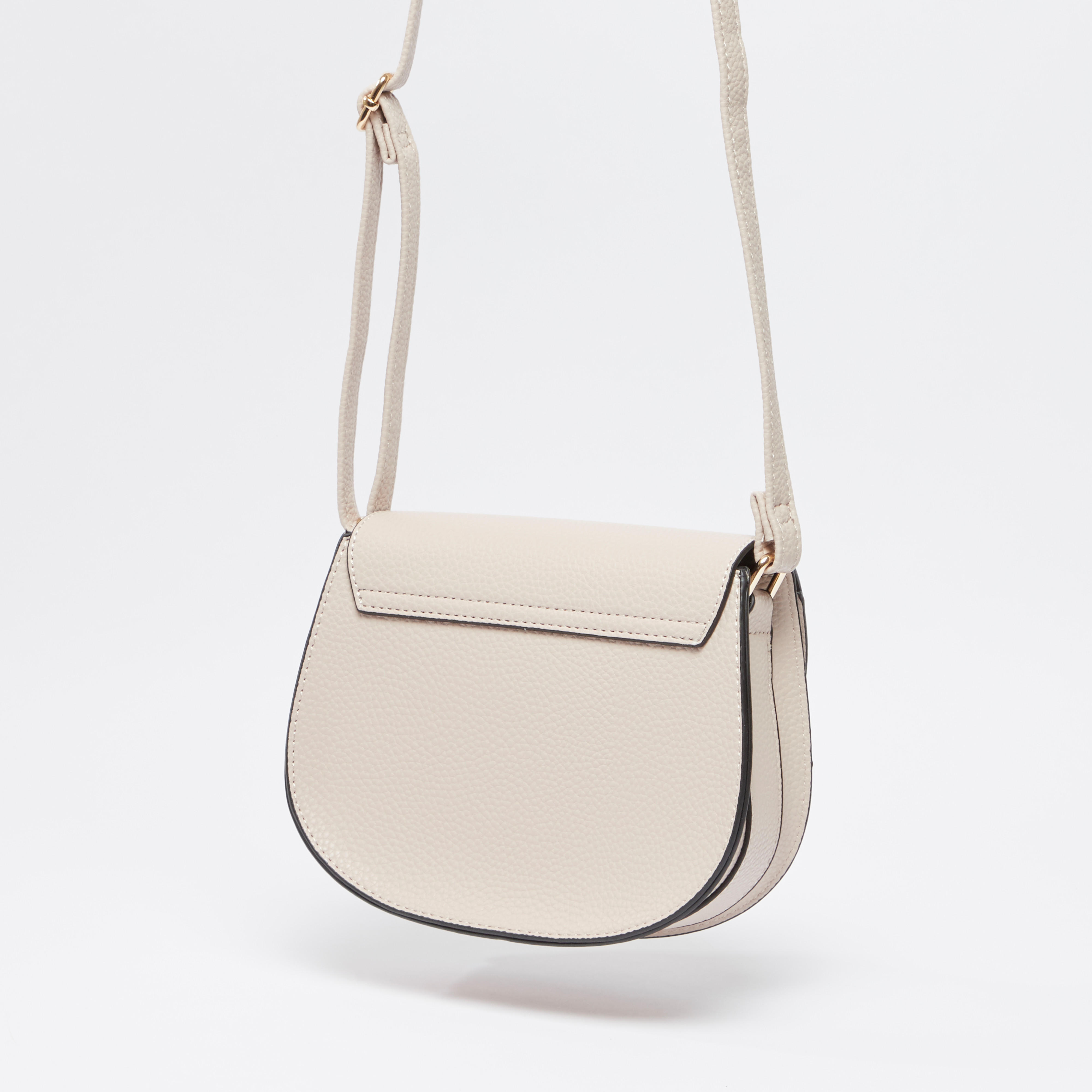 Textured Satchel Bag with Adjustable Strap-women-bagsandwallets-handbags-image-3