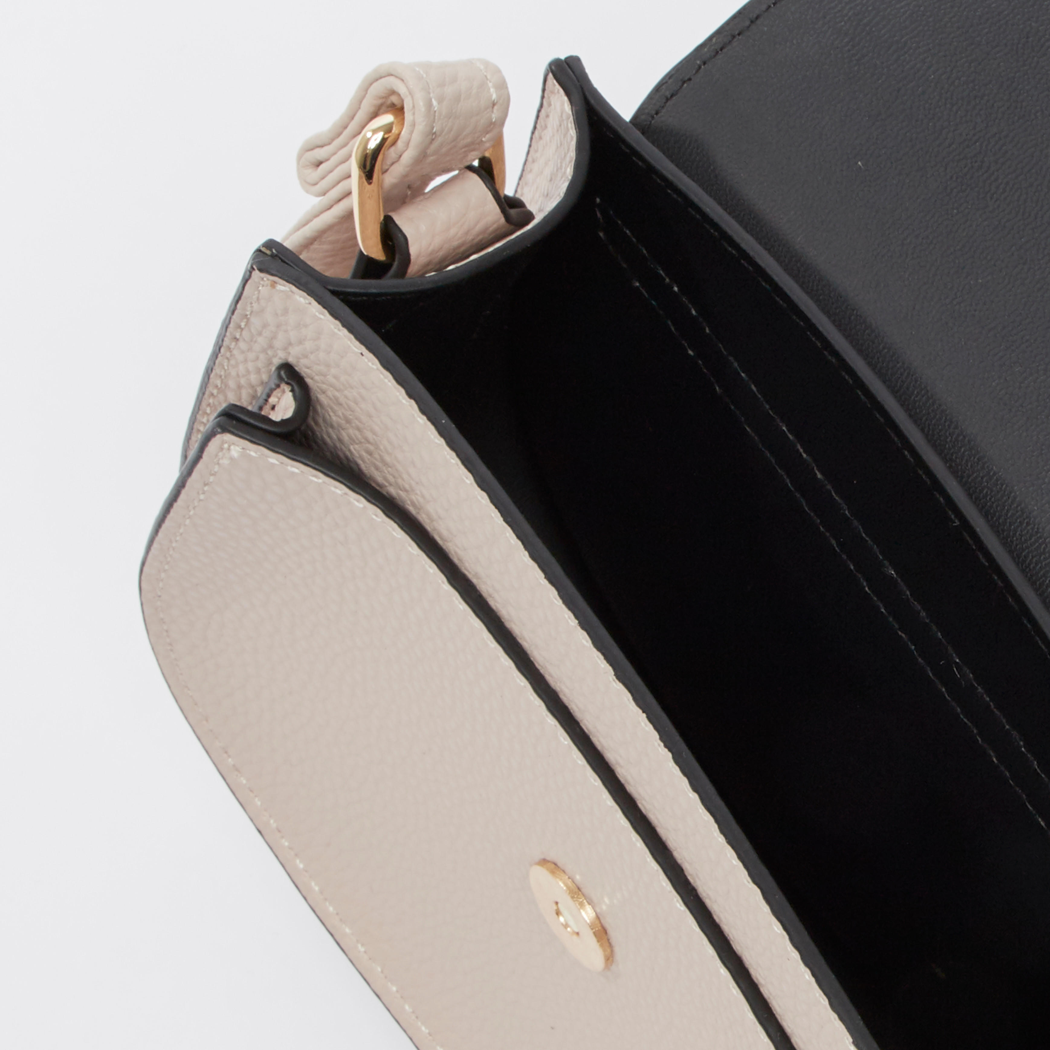 Textured Satchel Bag with Adjustable Strap-women-bagsandwallets-handbags-image-5