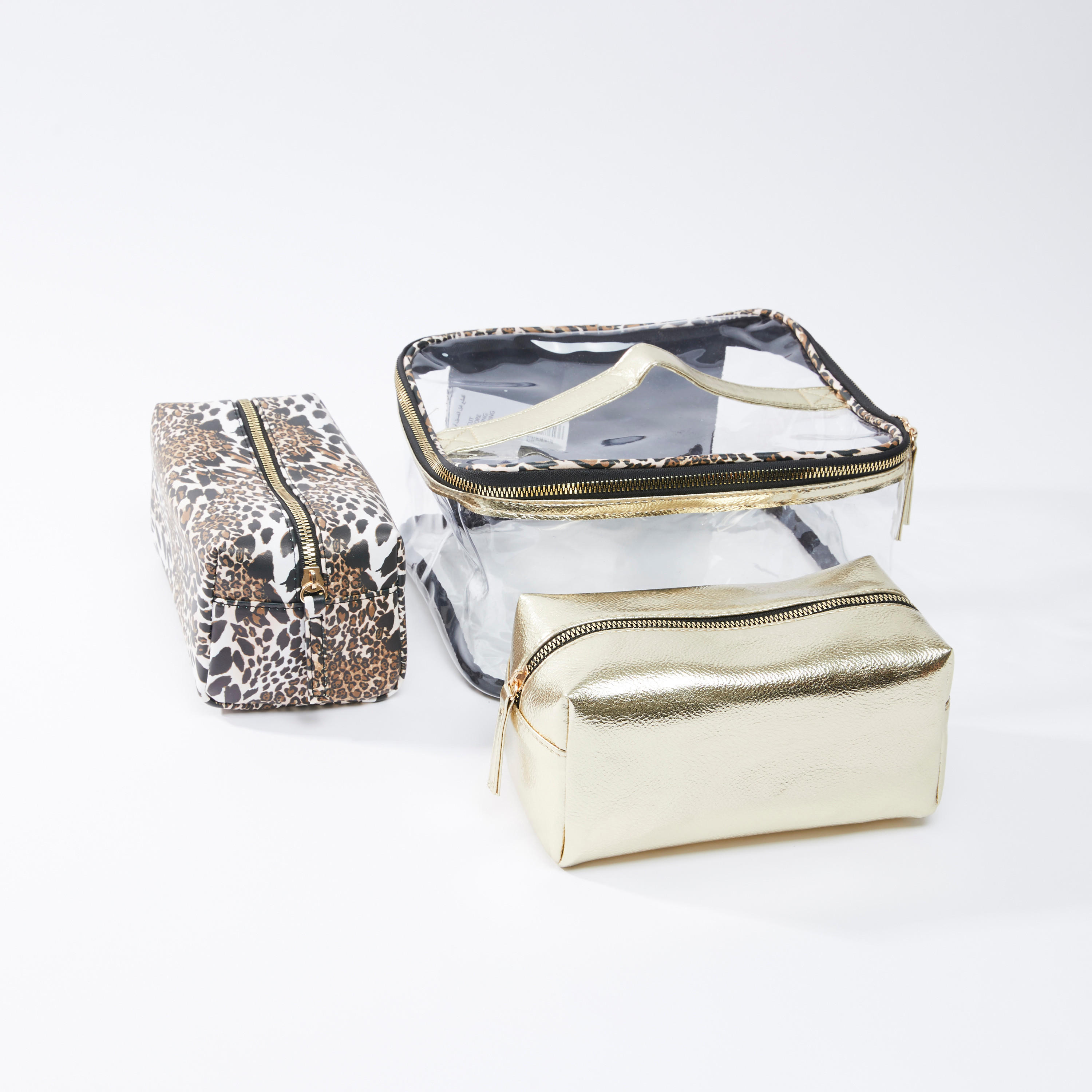 طقم حقائب صغيرة بطبعات حيوانات وسحّاب إغلاق - 3 قطع-women-bagsandwallets-wallets-image-2