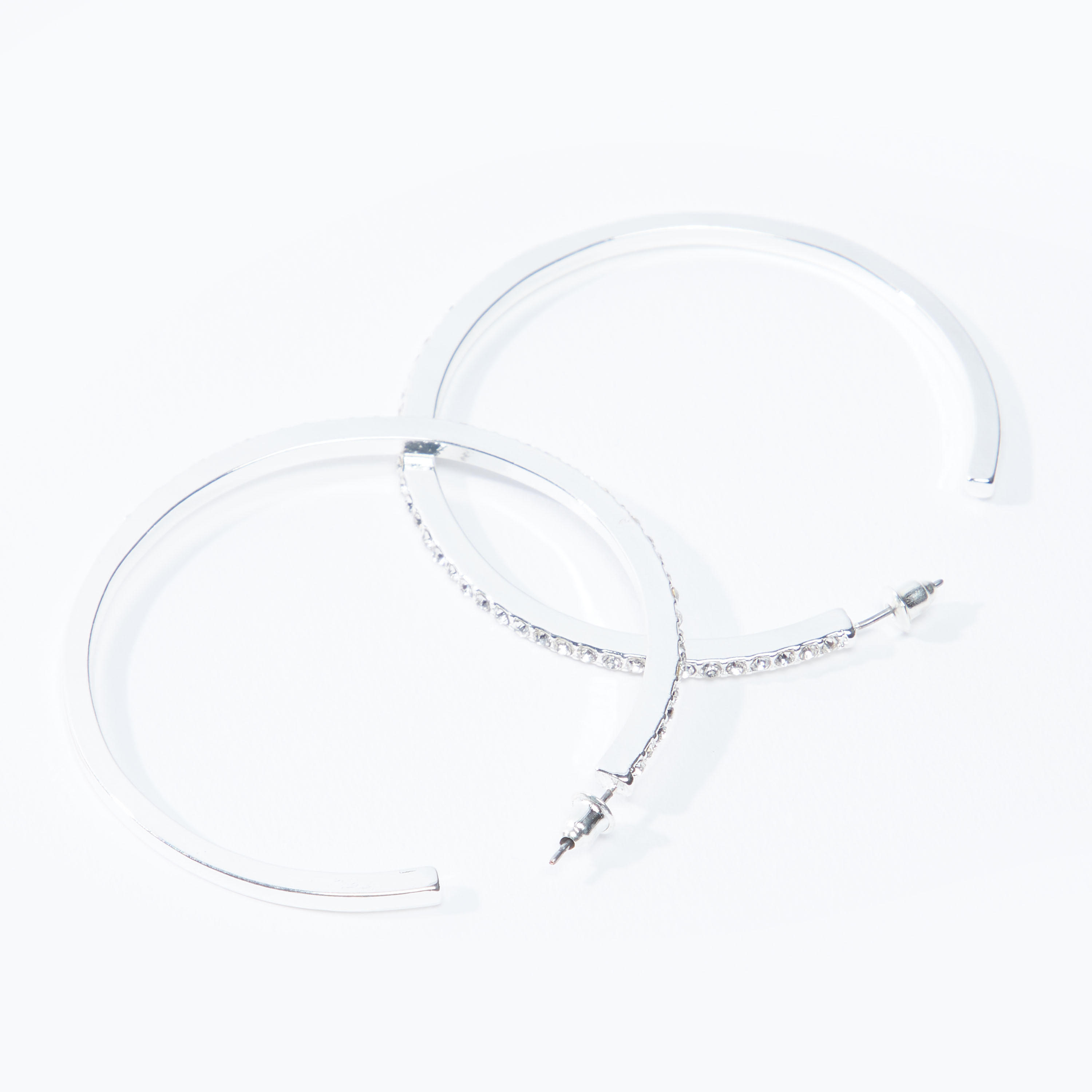 Studded Hoop Earrings with Pushback Closure-women-watchesandjewellery-jewellery-earrings-image-4